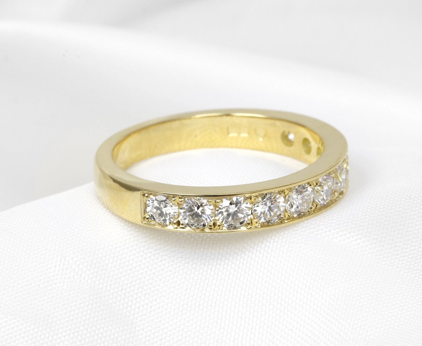 Diamond Grain Set Eternity Ring in 18ct Yellow Gold 