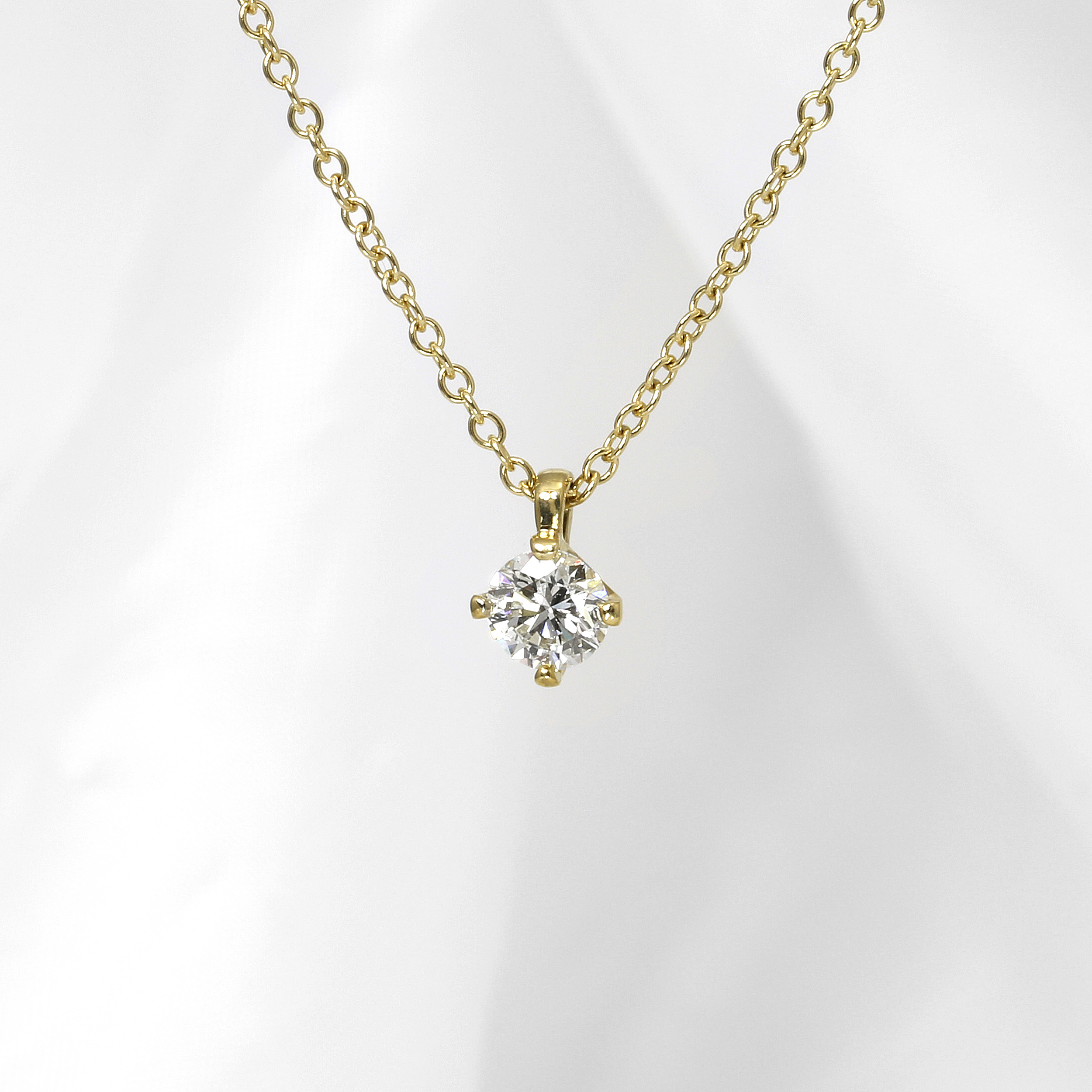 0.40ct Diamond Solitaire Pendant in Yellow Gold