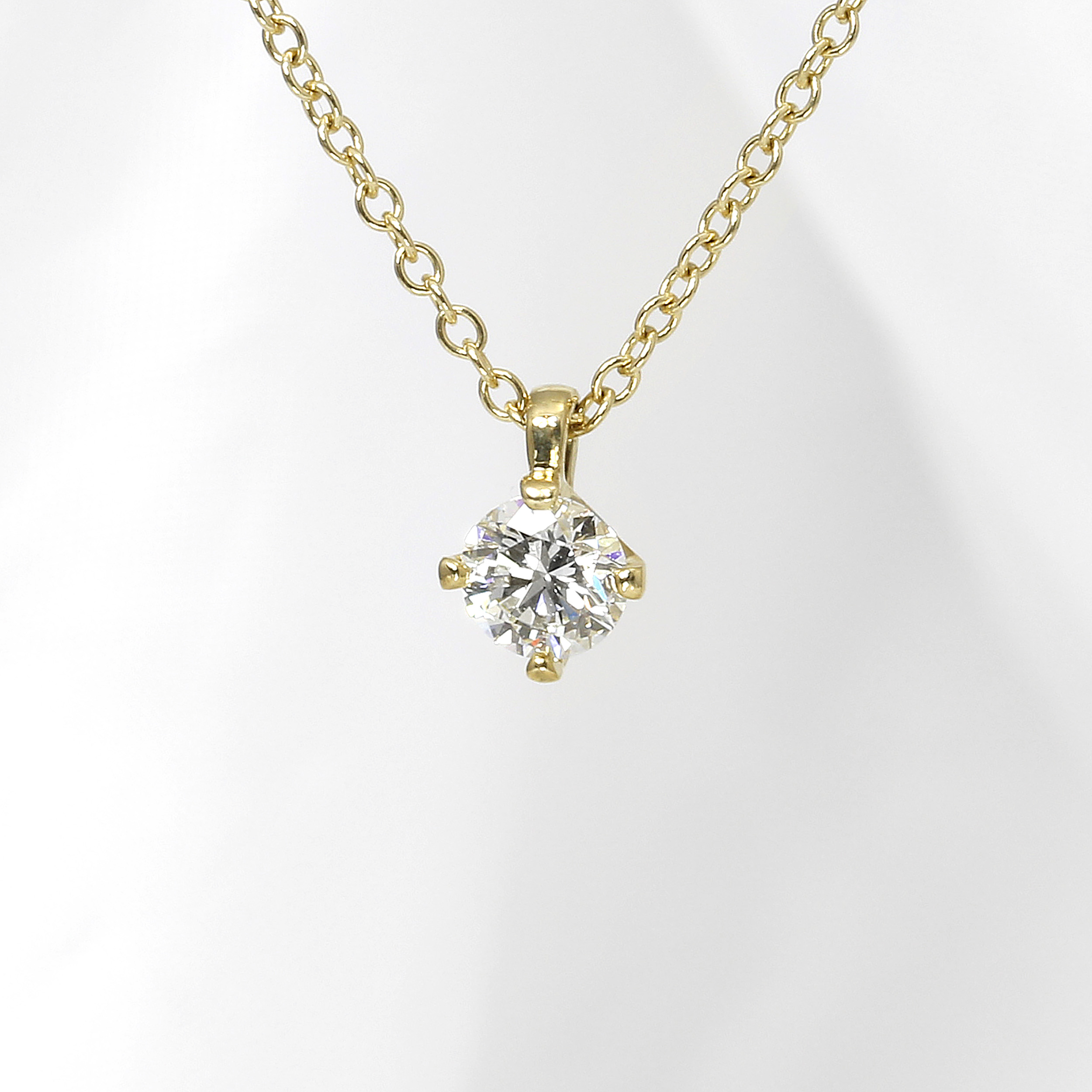 0.40ct Diamond Solitaire Pendant in Yellow Gold