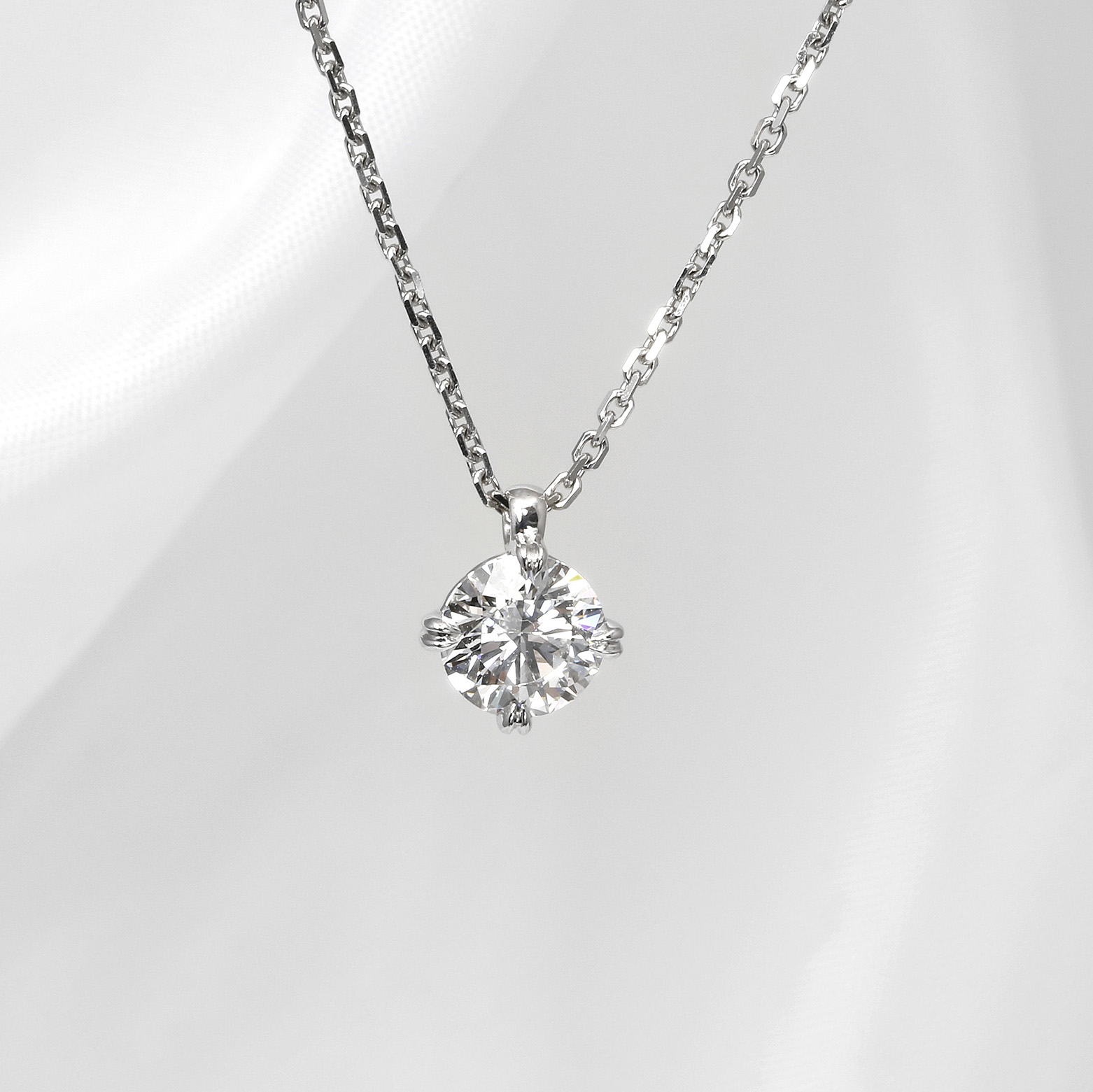 1.00ct Laboratory Created Solitaire Diamond Pendant