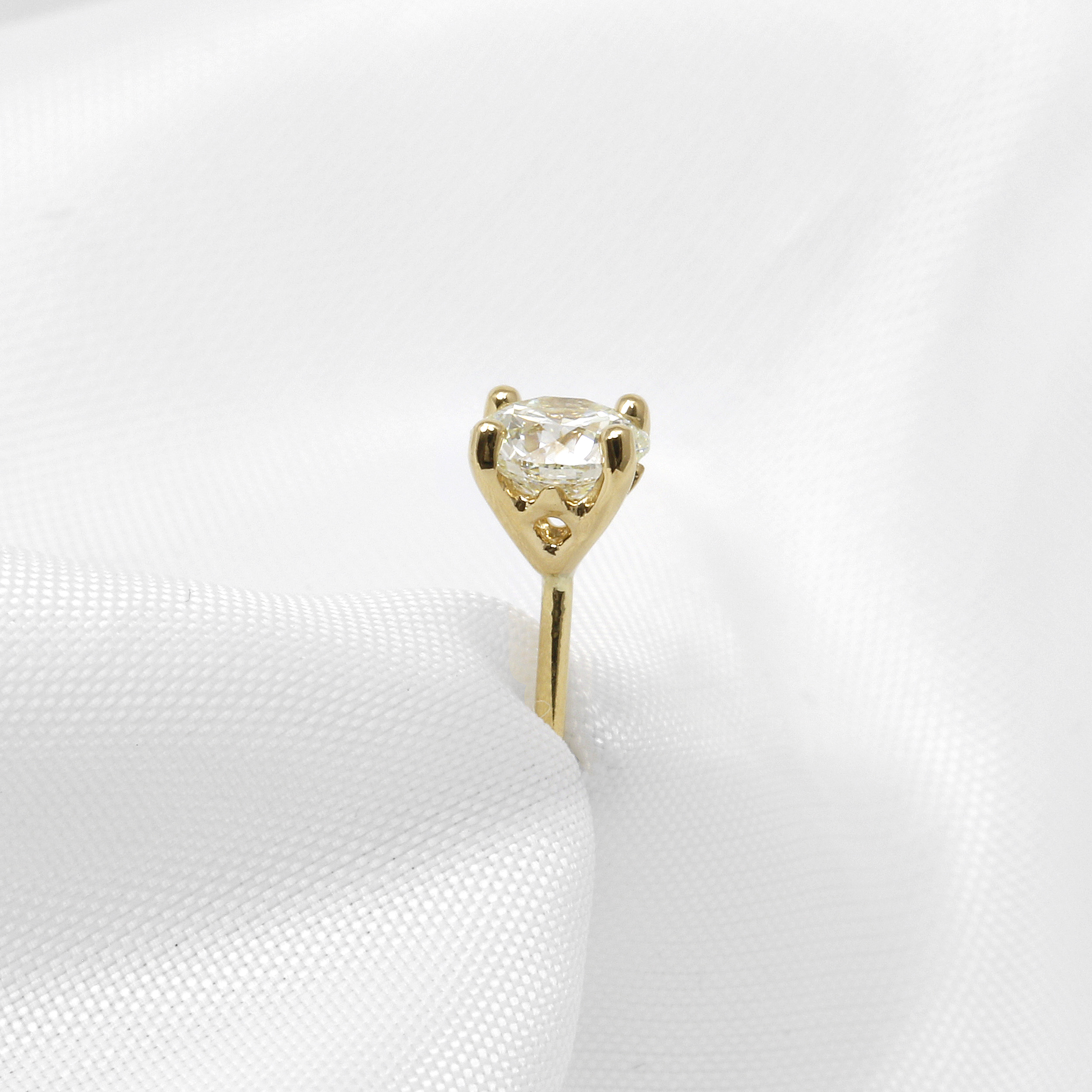 0.80ct Claw Set Diamond Stud Earrings in 18ct Yellow Gold
