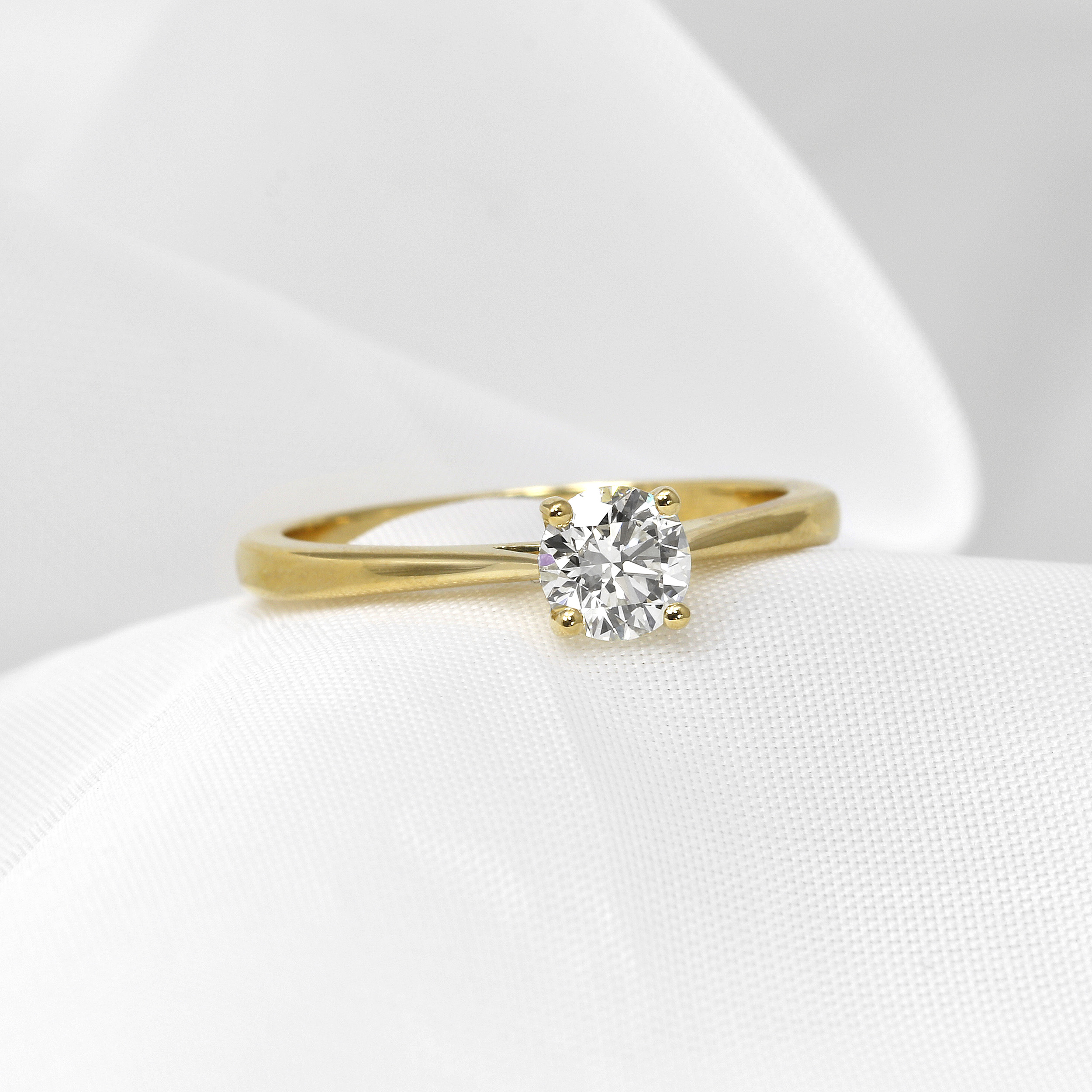 0.50ct Diamond Solitaire Ring in 18ct Yellow Gold