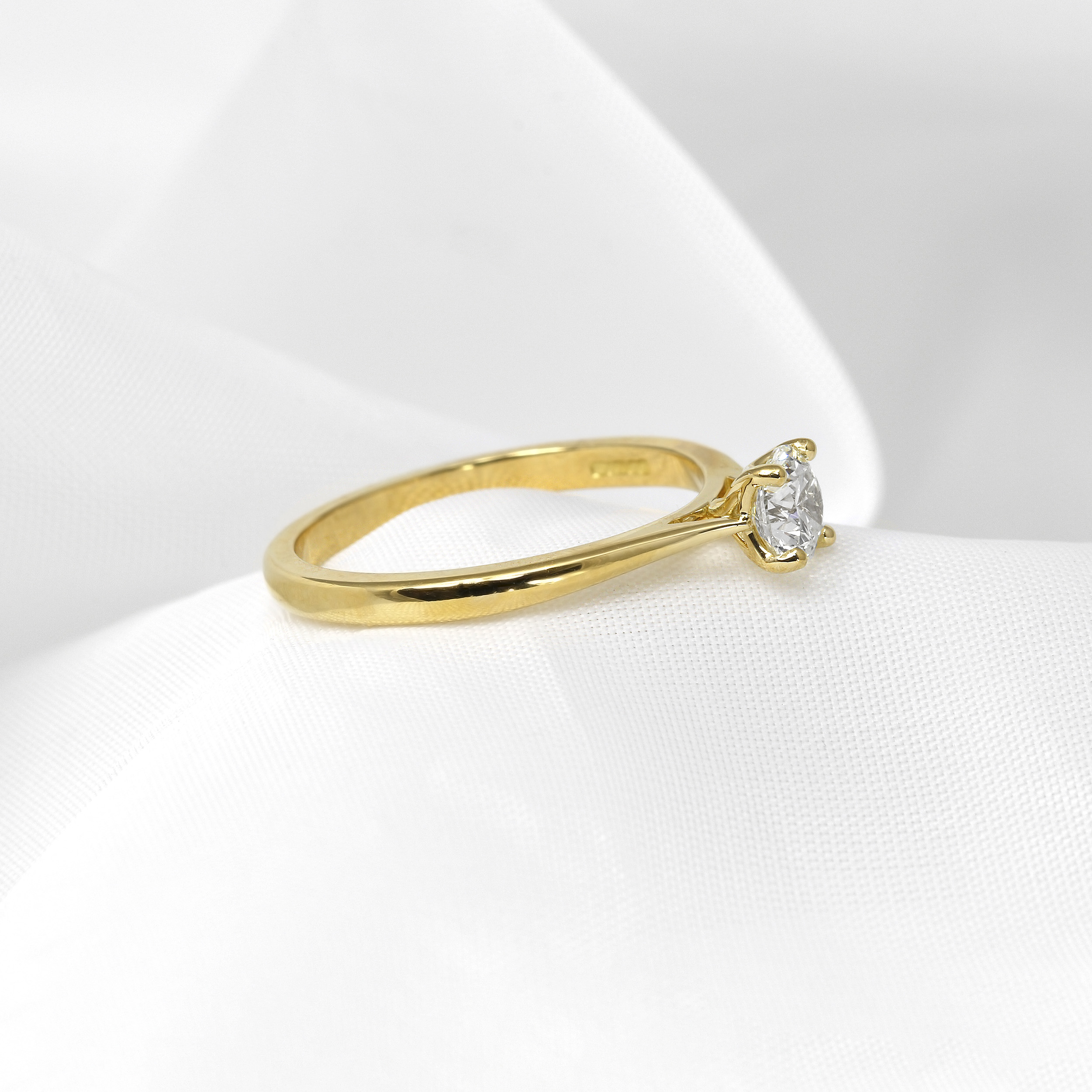 0.50ct Diamond Solitaire Ring in 18ct Yellow Gold