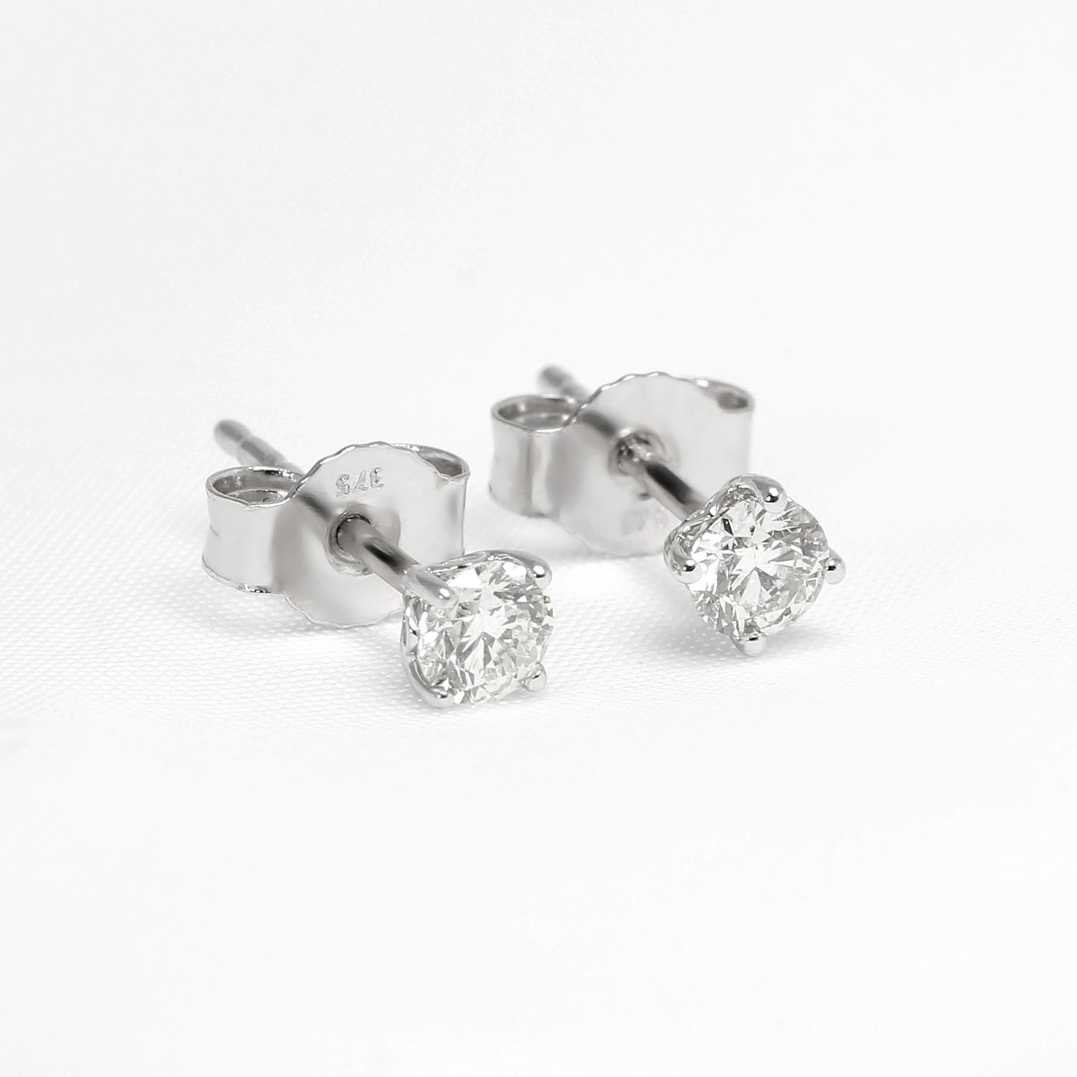 0.40ct Claw Set White Gold Diamond Studs