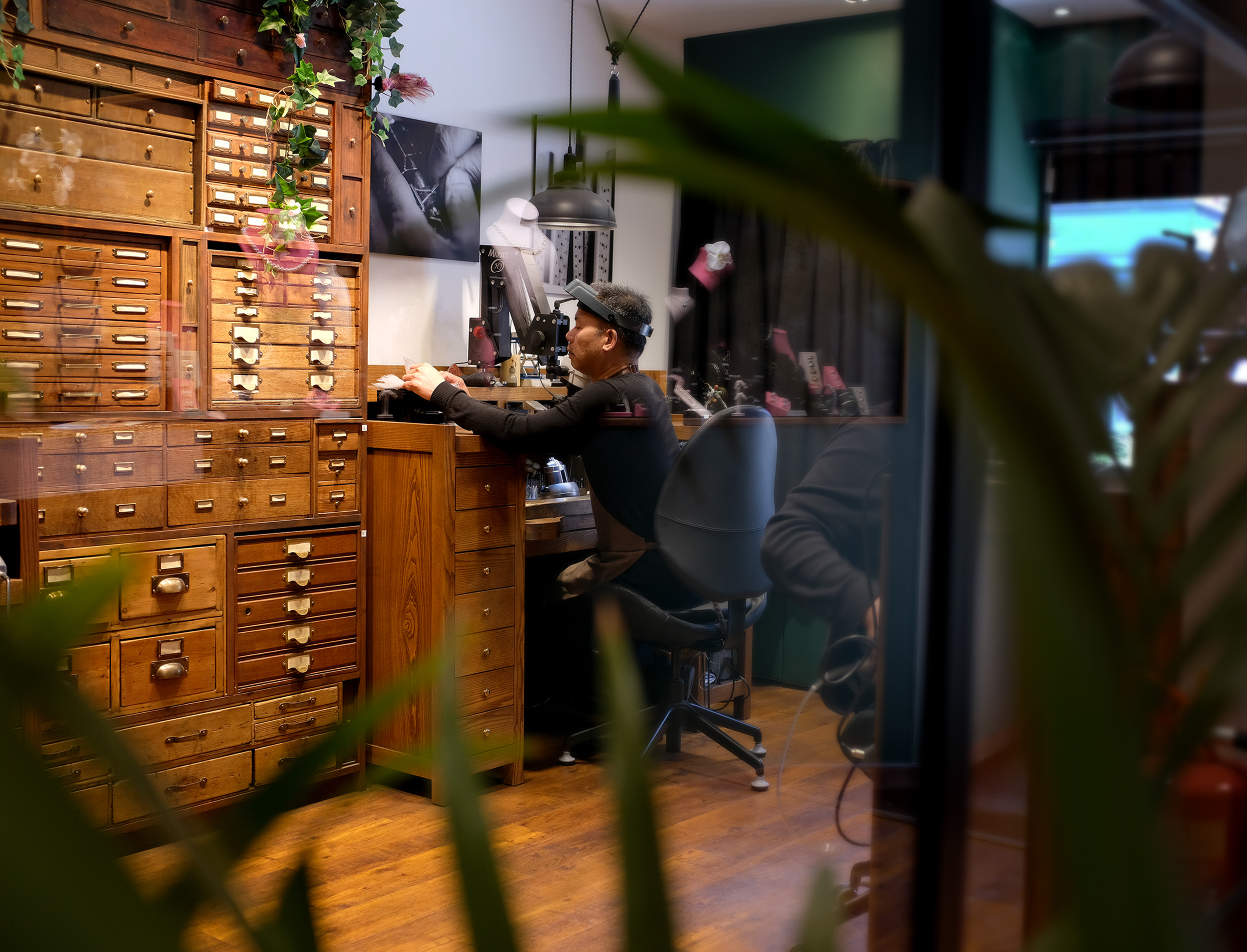 jewellery craftsman in workshop