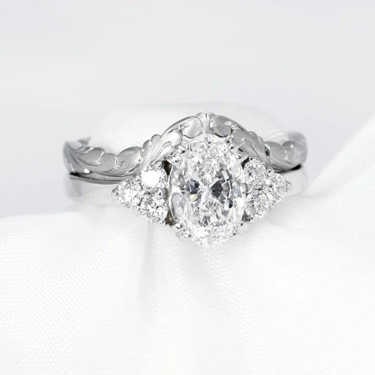 bespoke engraved diamond ring