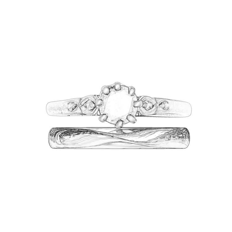 Twist wedding ring style