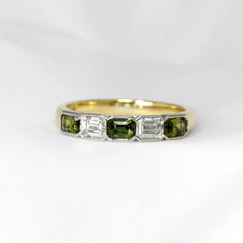 tourmaline diamond engagement ring