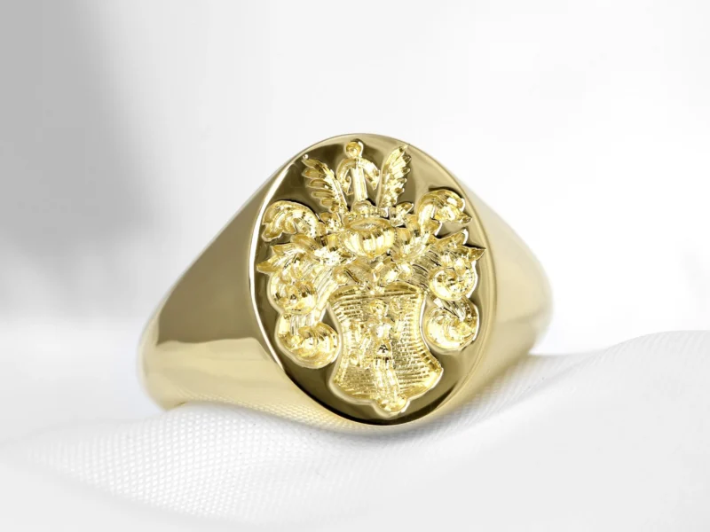 custom engraved gold signet ring