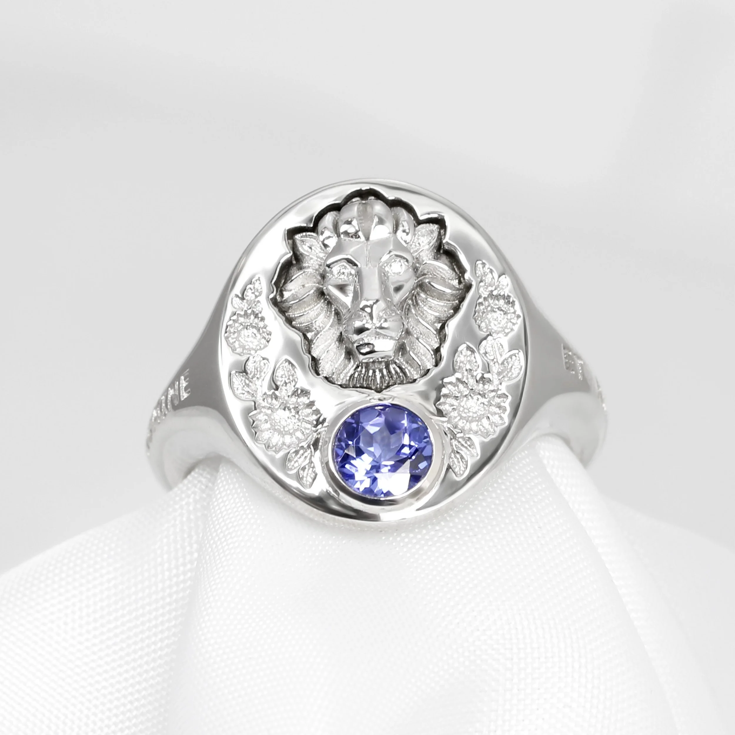 custom platinum signet ring