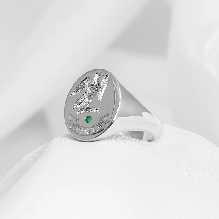 custom platinum signet ring