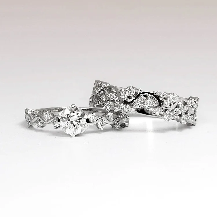 Bespoke diamond wedding rings