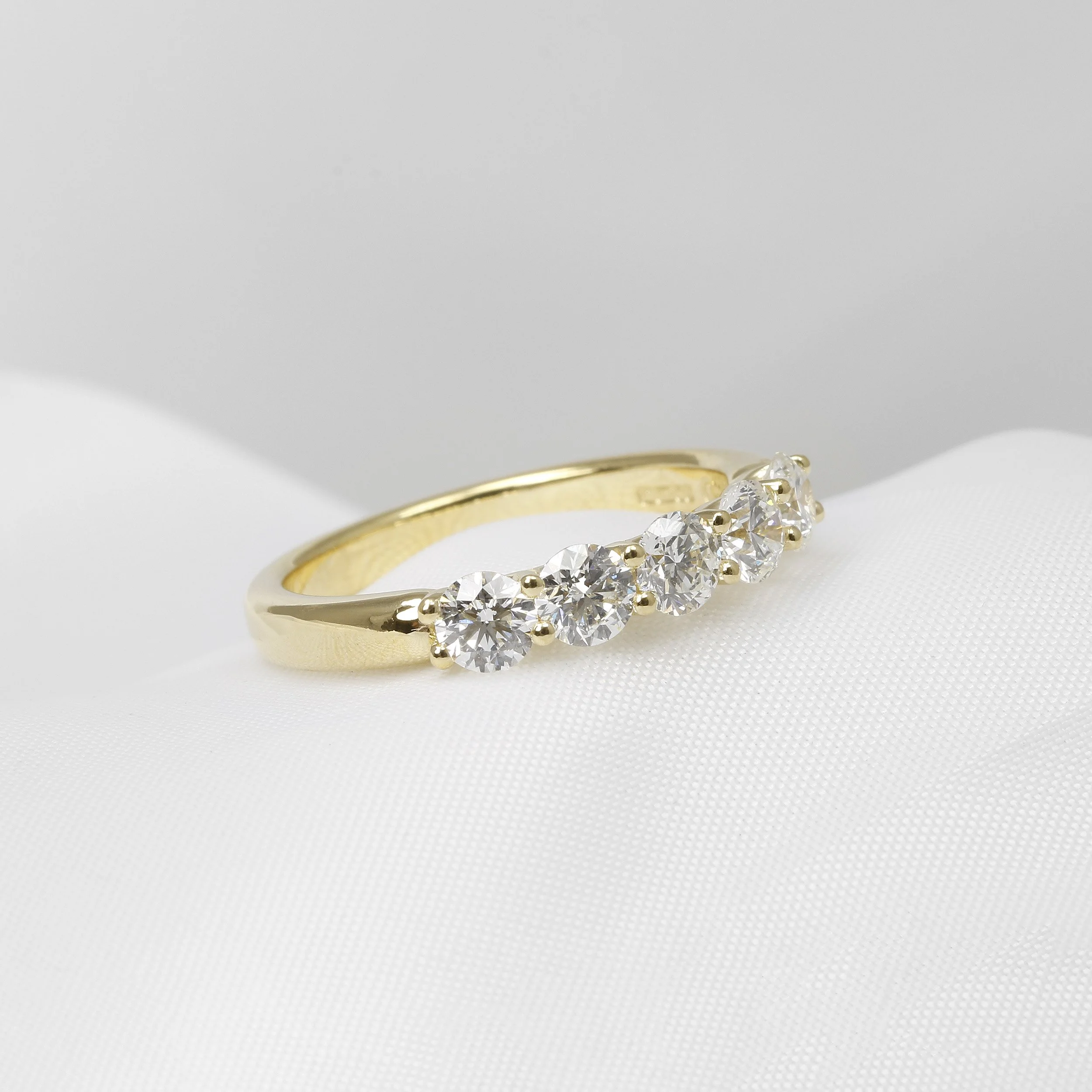Diamond Five Stone Ring in 18ct Yellow Gold