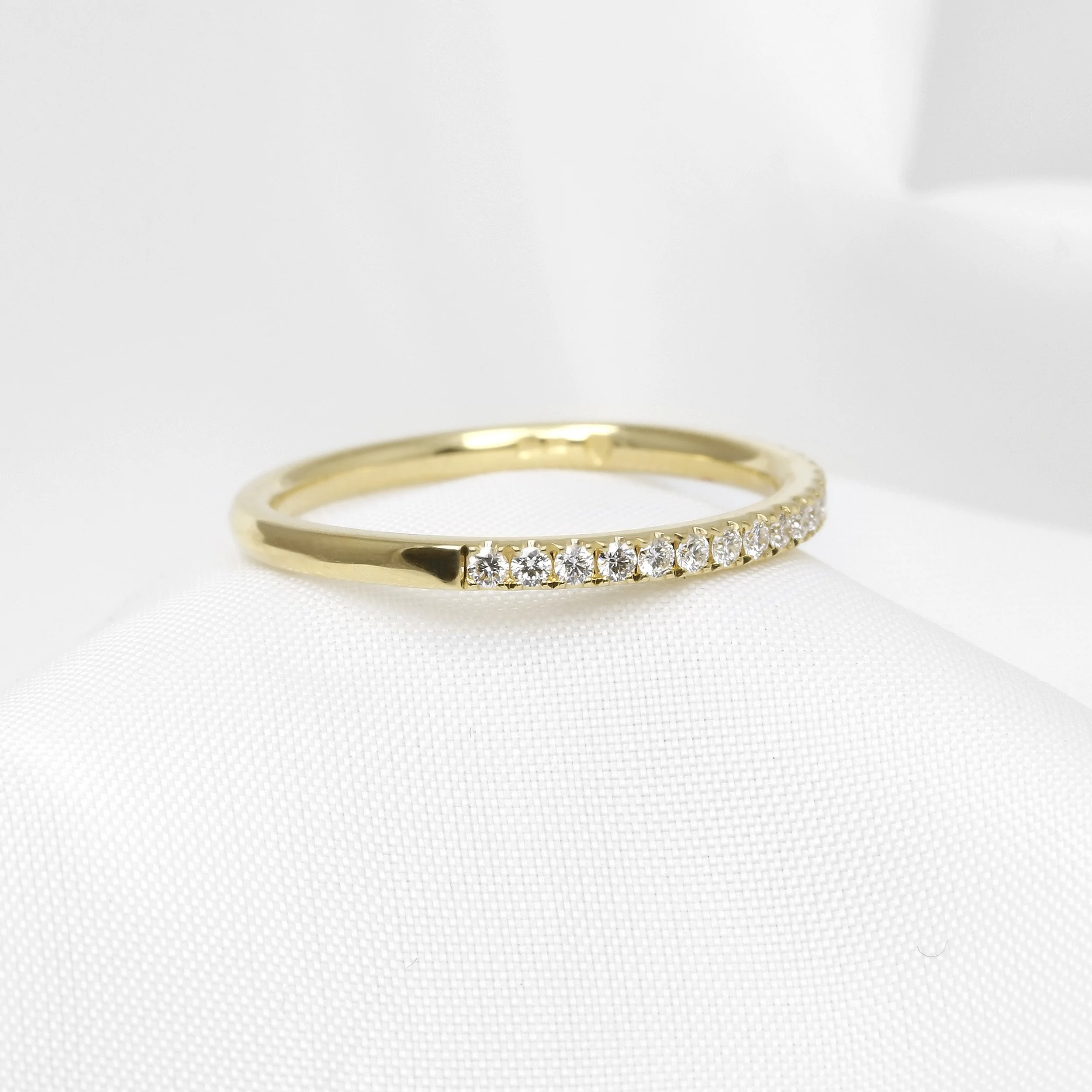 Diamond Half Eternity Ring in 18ct Yellow Gold