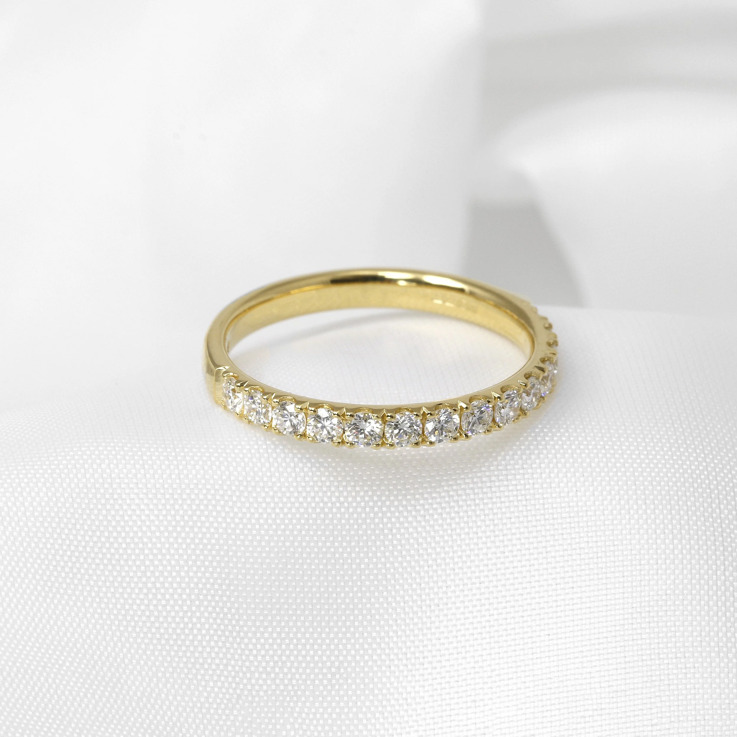 Diamond Half Eternity Ring in 18ct Yellow Gold