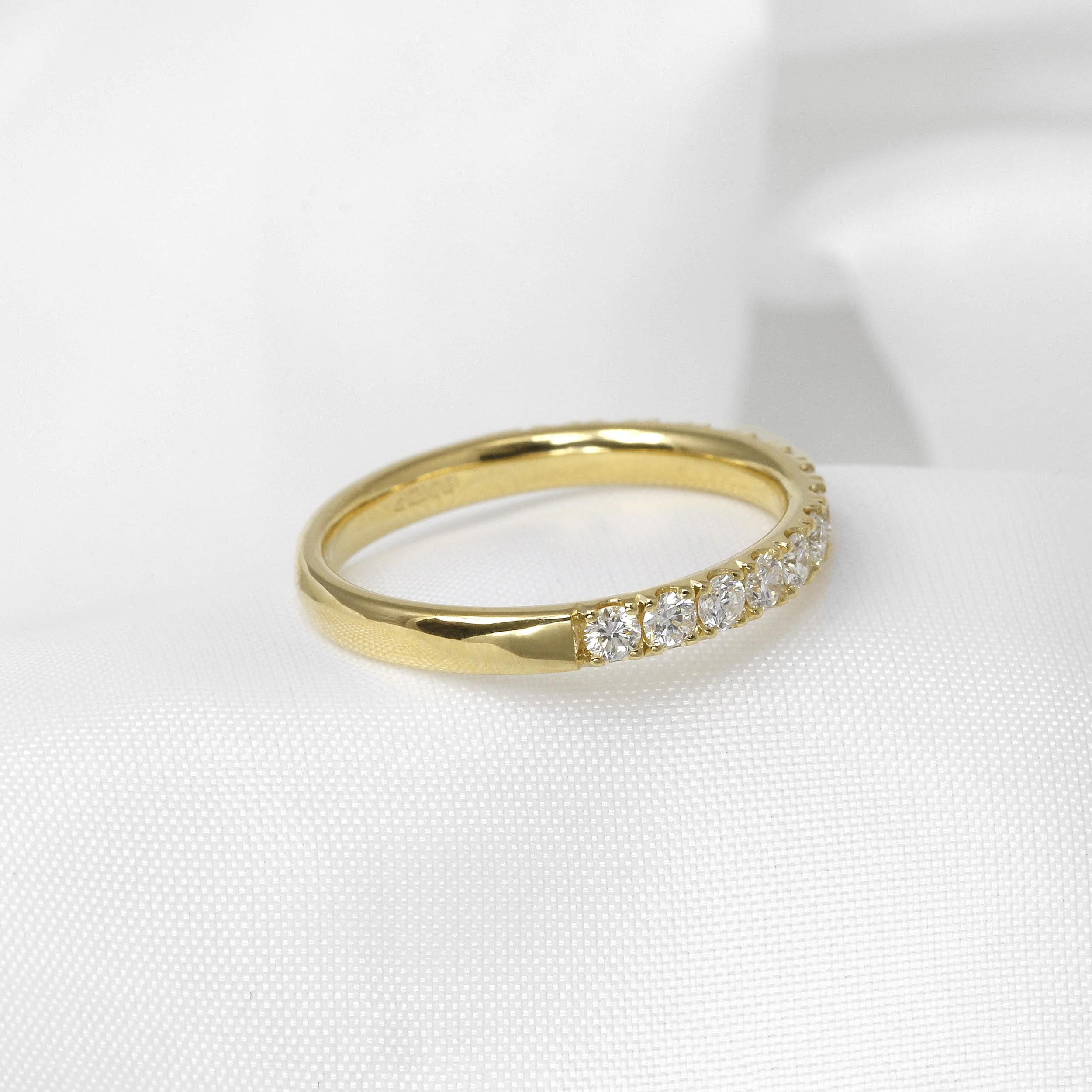 Diamond Half Eternity Ring in 18ct Yellow Gold