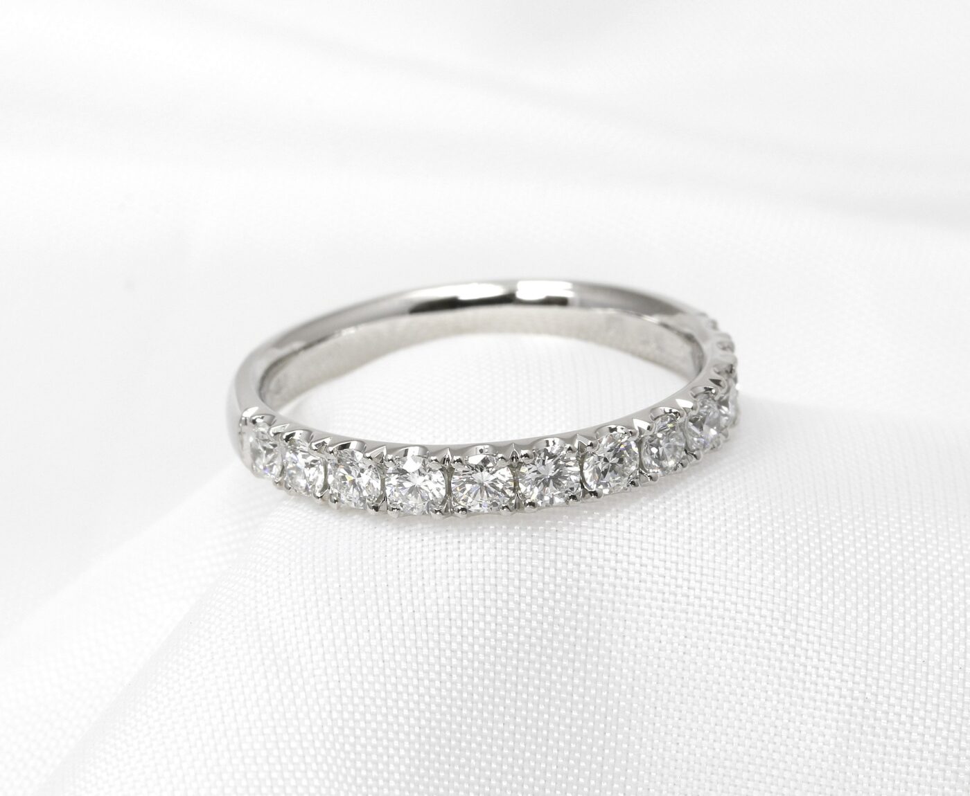 Diamond Half Eternity Ring in Platinum