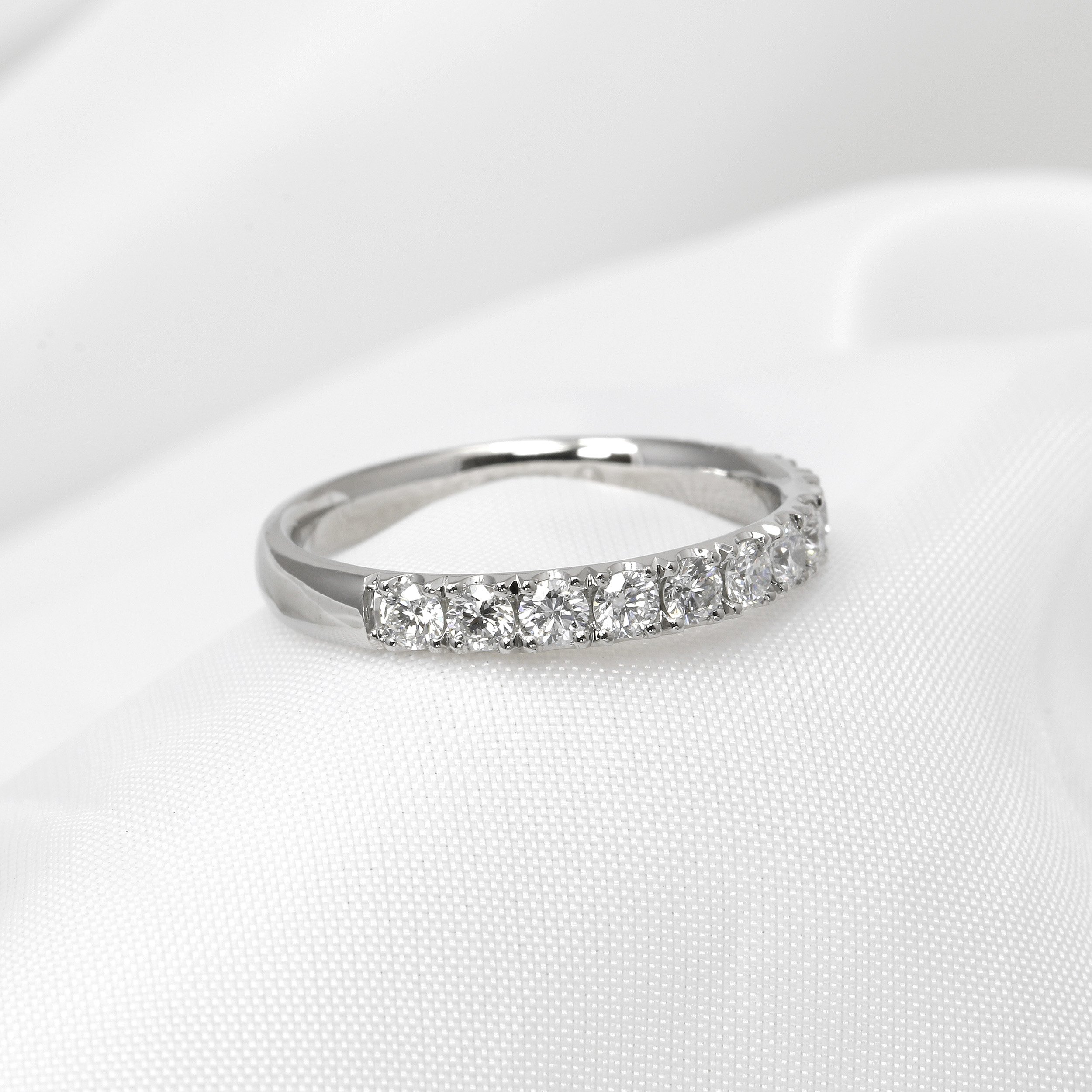 Diamond Half Eternity Ring in Platinum