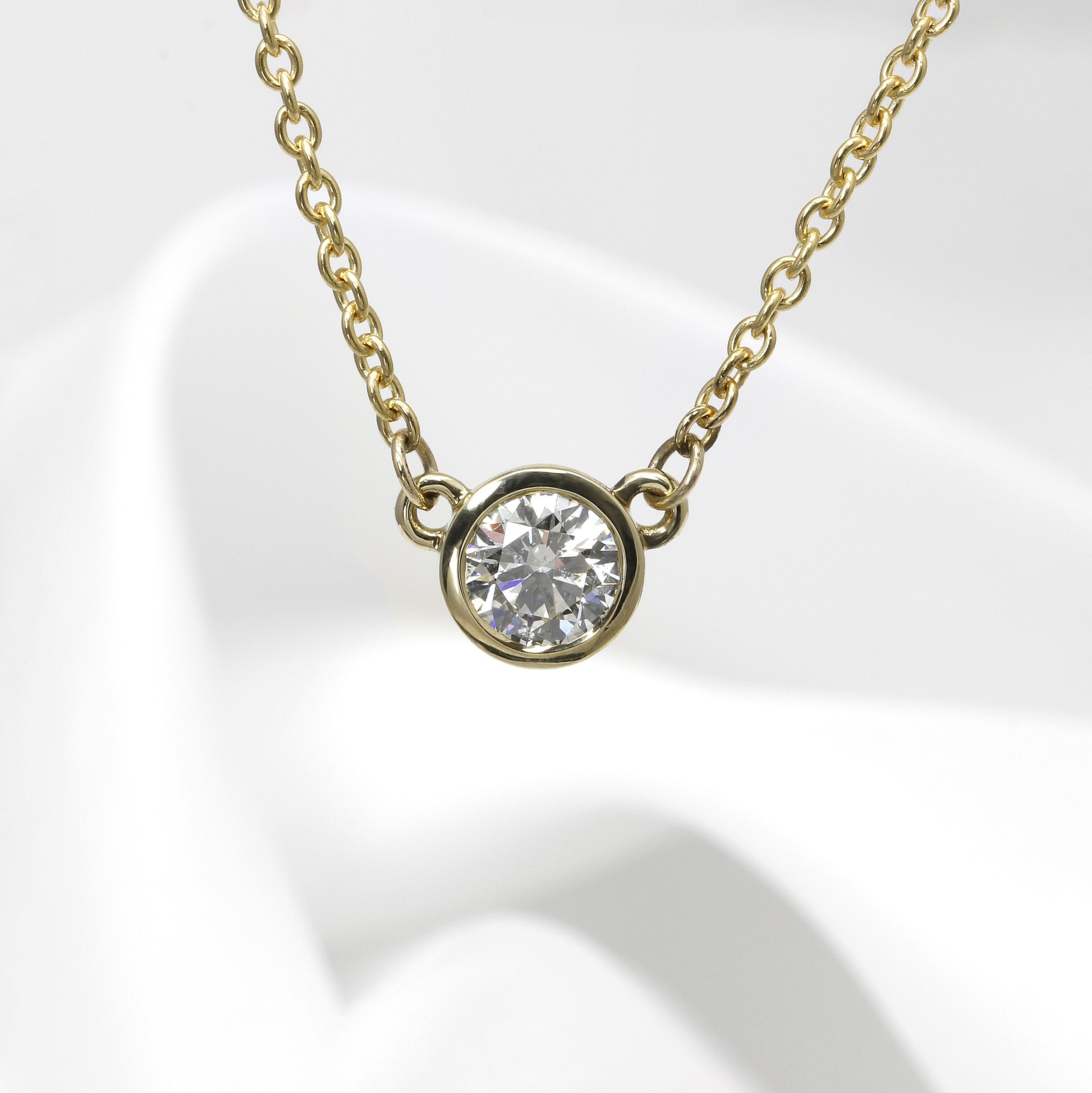Diamond Solitaire Necklace in 9ct Yellow Gold