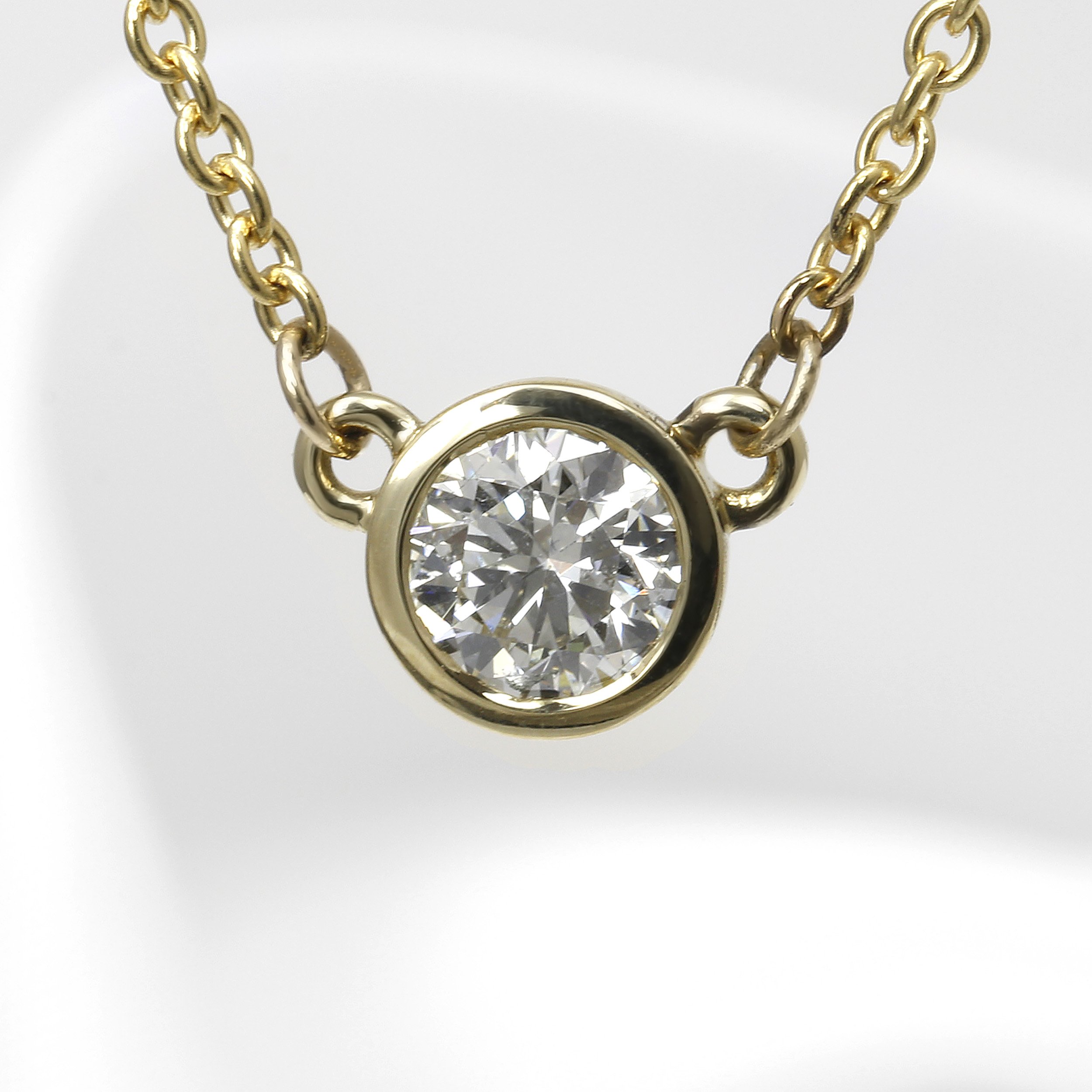 Diamond Solitaire Necklace in 9ct Yellow Gold