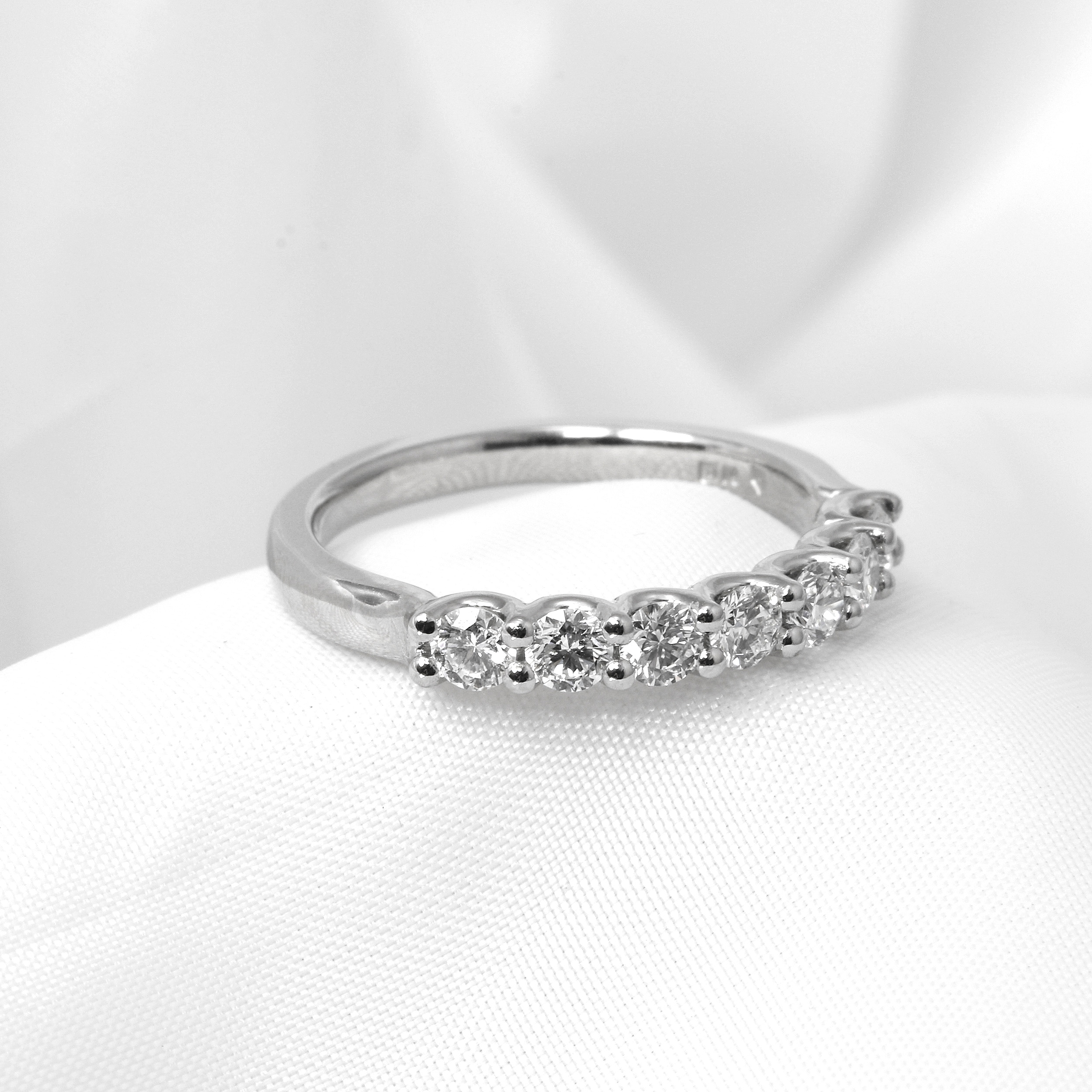 Cutaway Claw Set Diamond Eternity Ring in Platinum