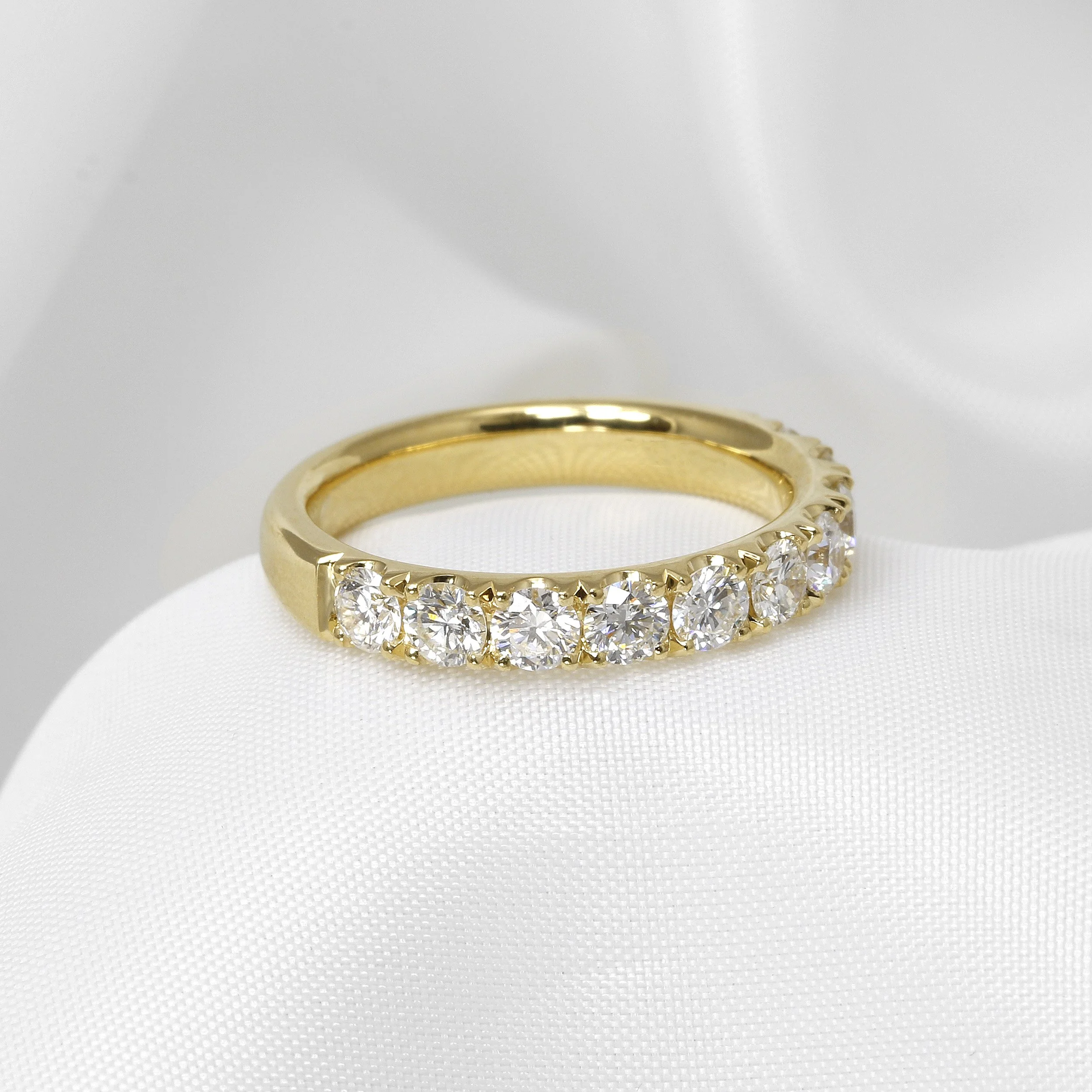 Diamond Half Eternity Ring in 18ct Yellow Gold