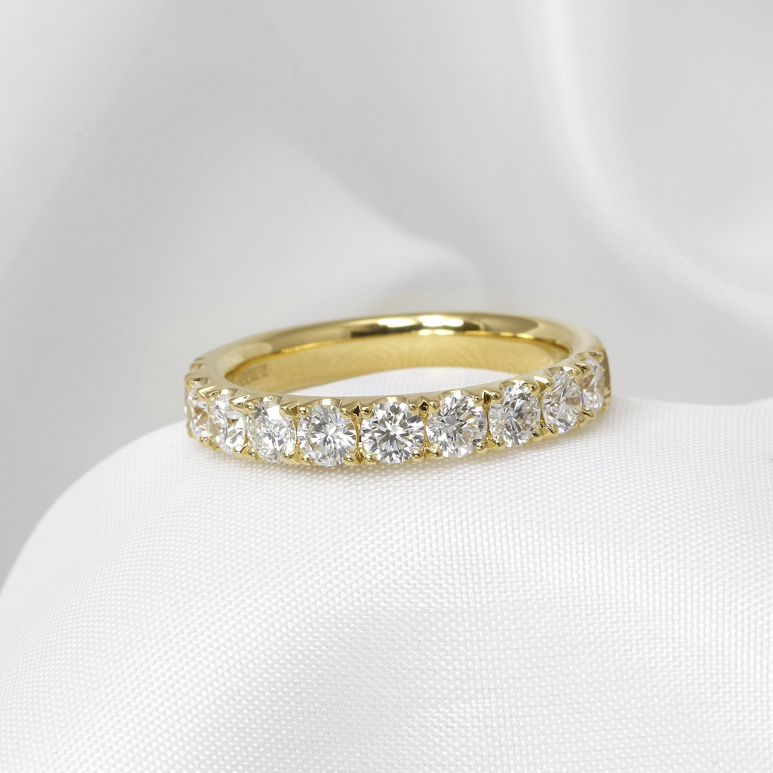 Diamond Half Eternity Ring in 18ct Yellow Gold