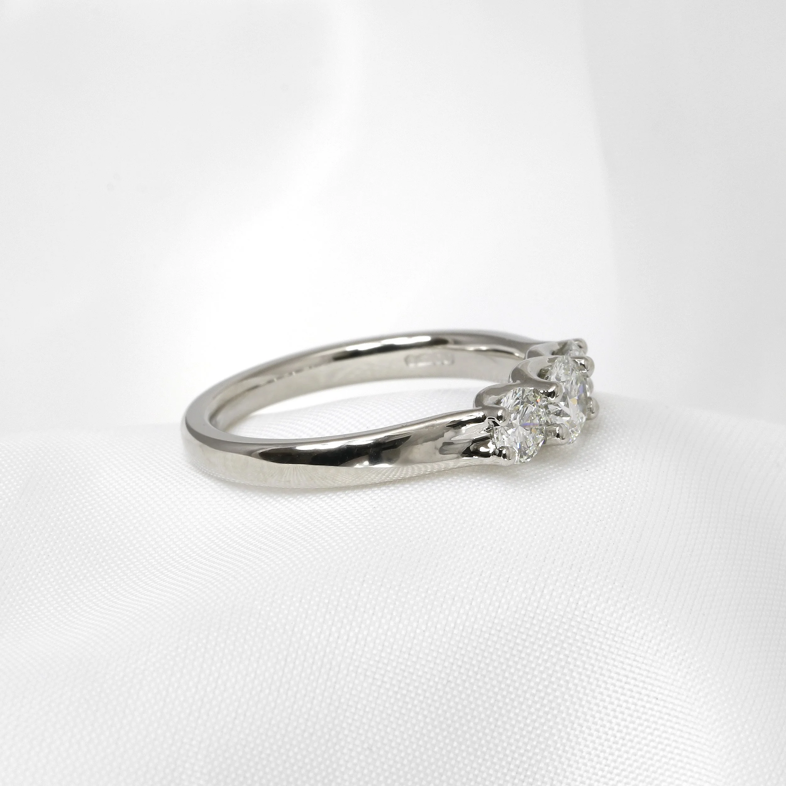 Three Stone Diamond Ring in Platinum