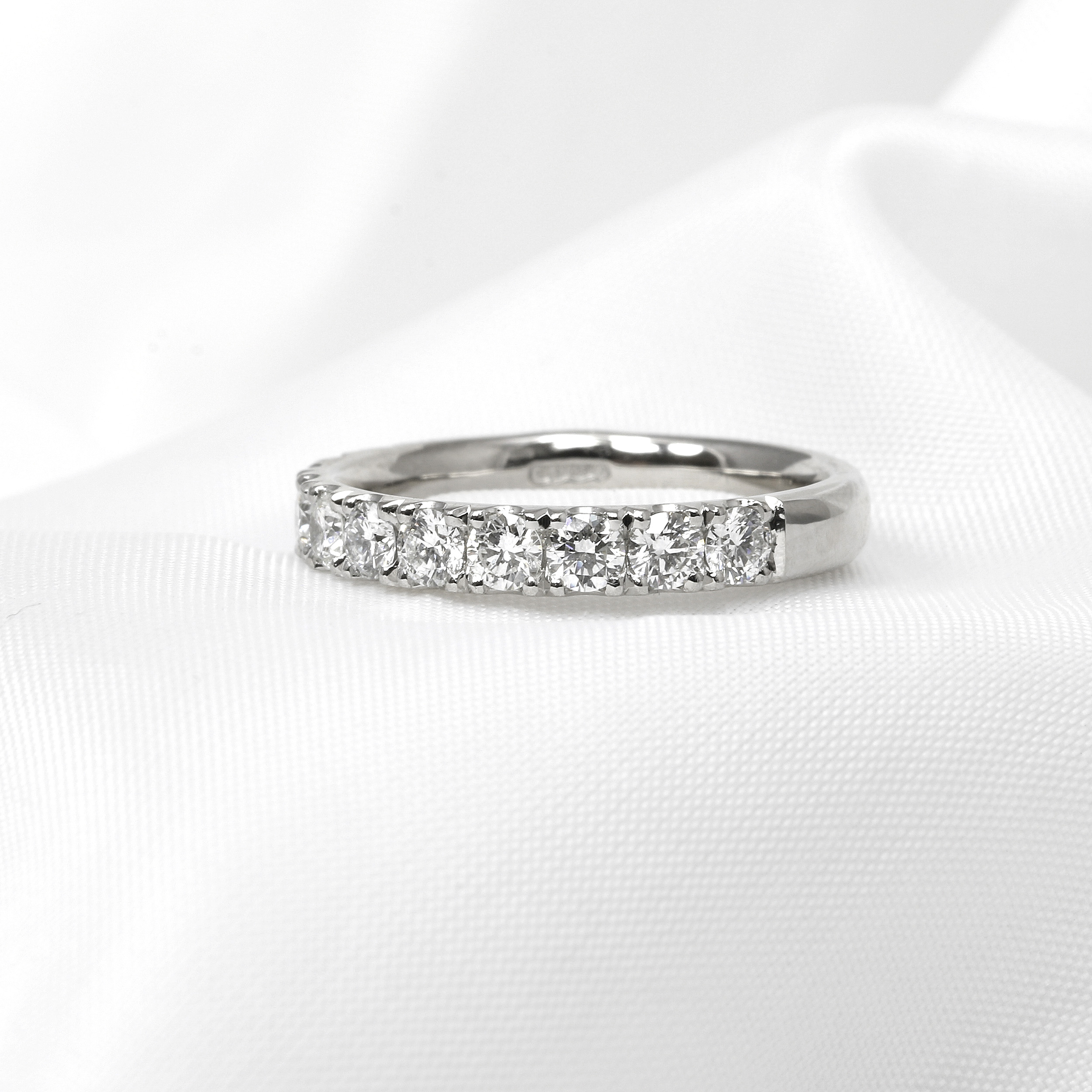 Diamond Claw Set Eternity Ring in Platinum