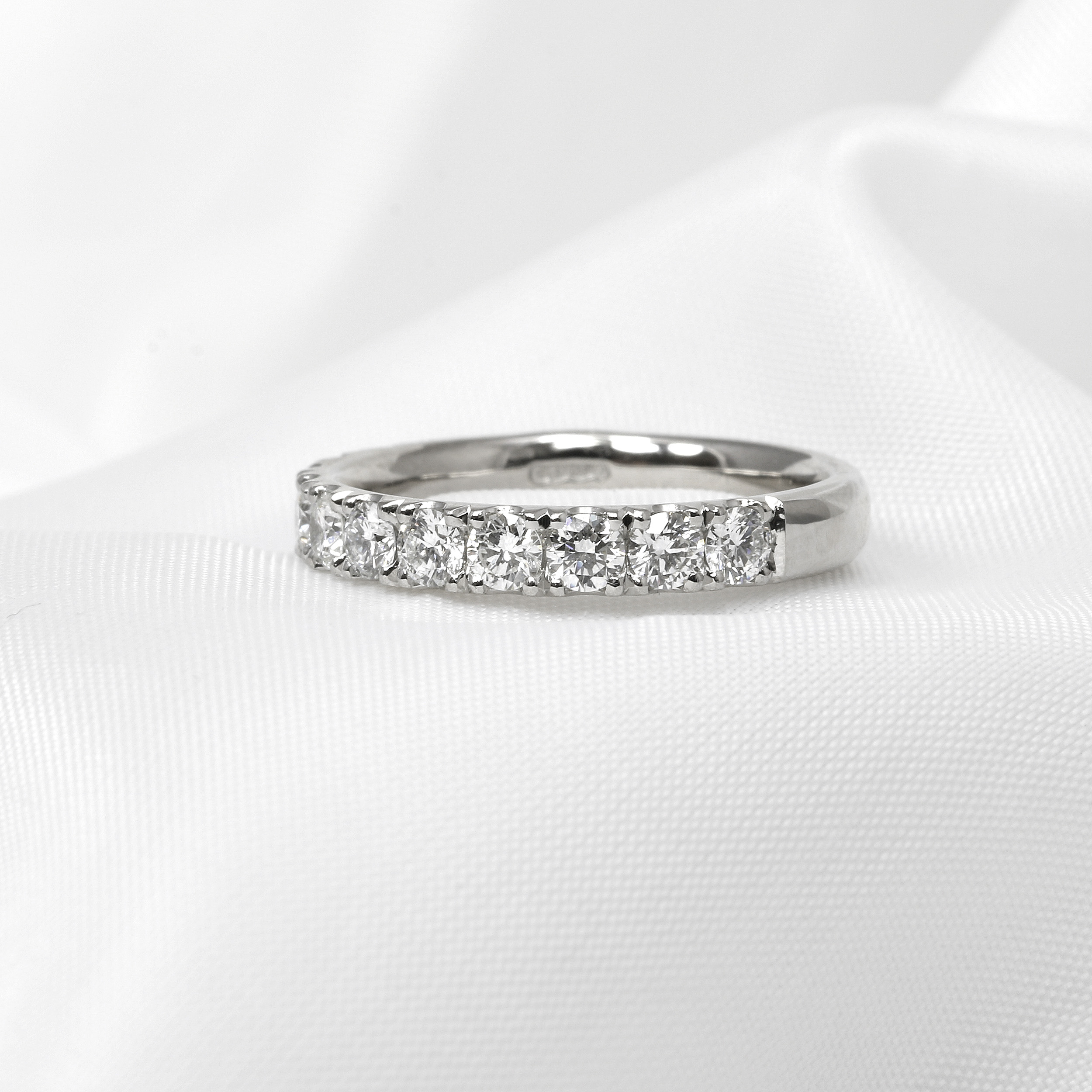 Diamond Claw Set Eternity Ring in Platinum