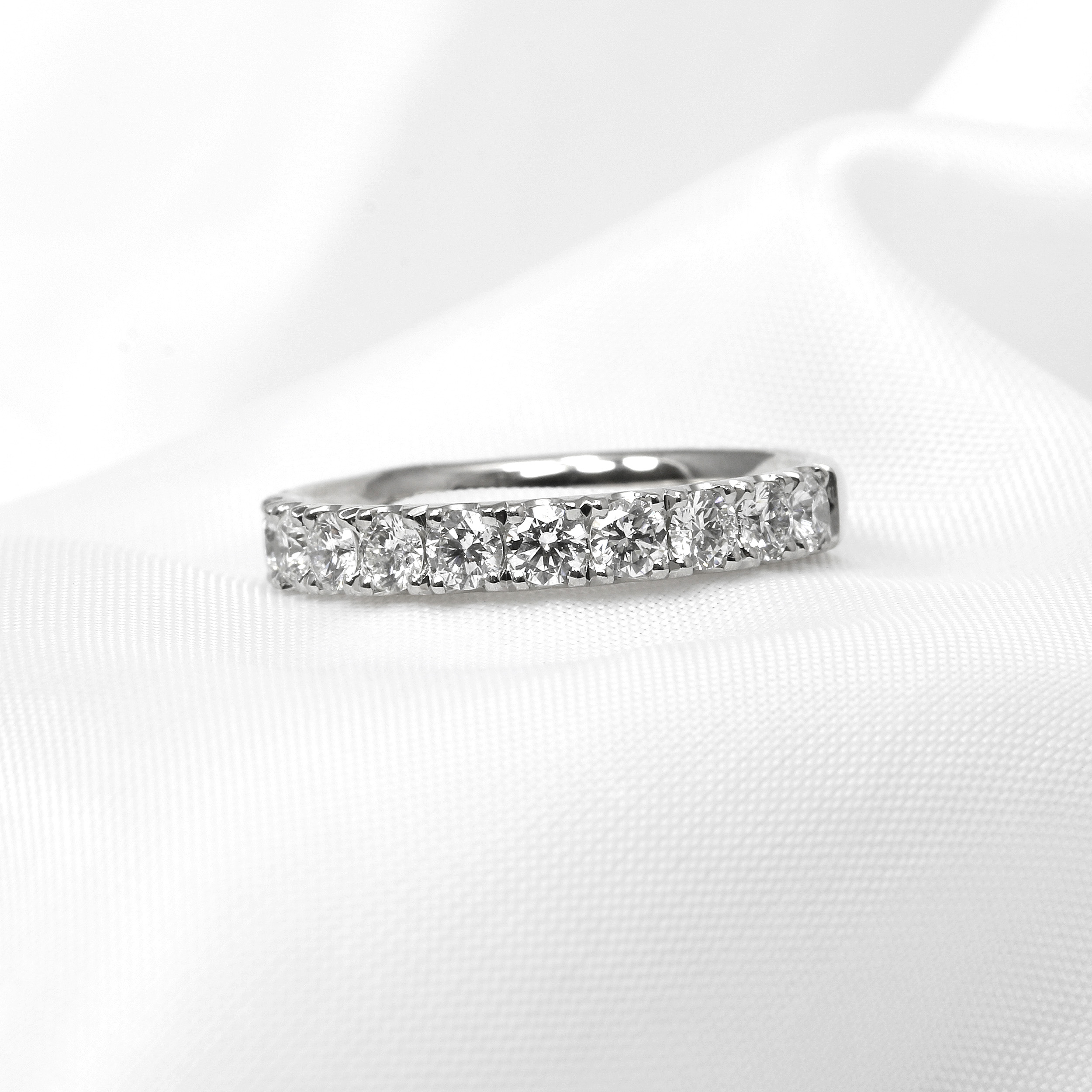 Diamond Claw Set Eternity Ring in Platinum