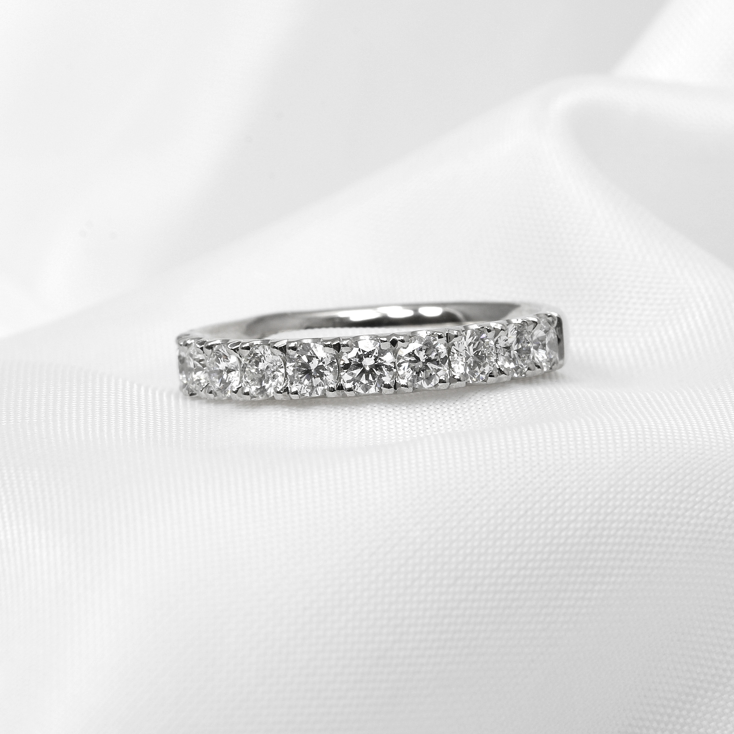 Diamond Claw Set Eternity Ring in Platinum