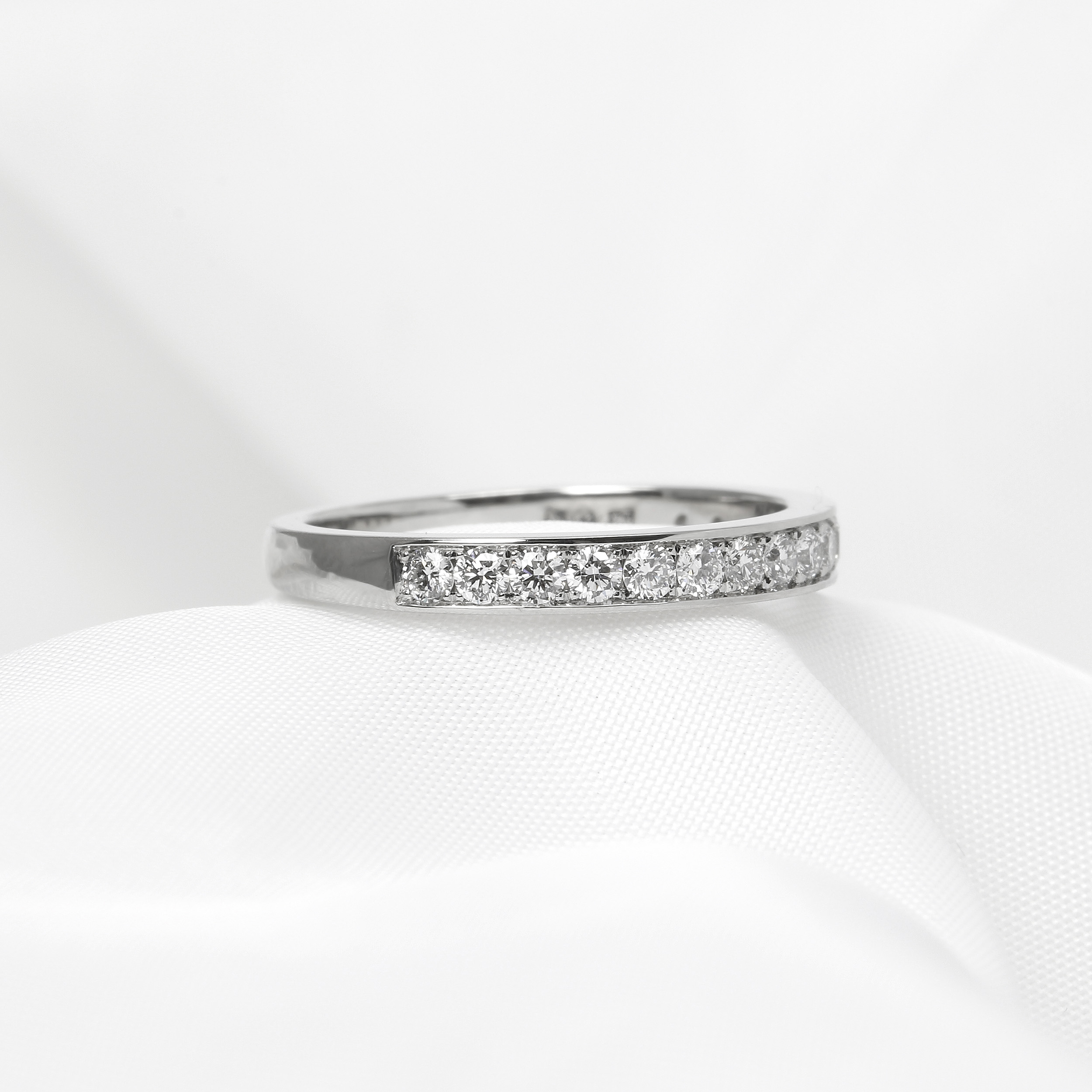 Grain Set Diamond Eternity Ring in Platinum