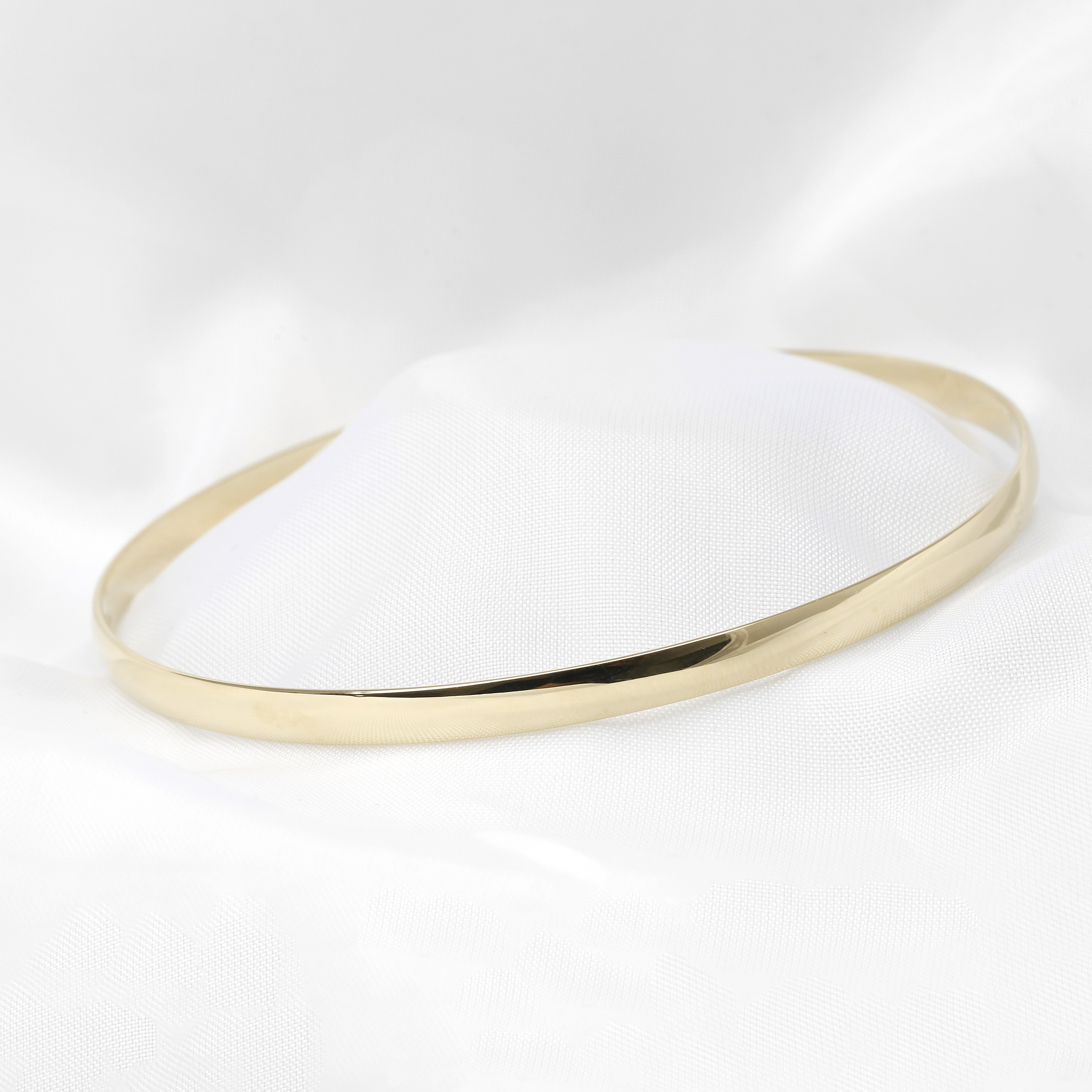 4mm Court Profile Bangle in 9ct Yellow Gold