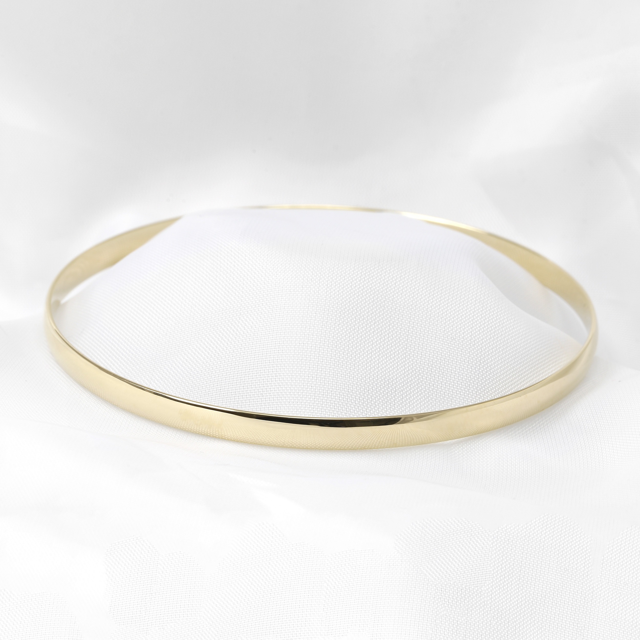 4mm Court Profile Bangle in 9ct Yellow Gold