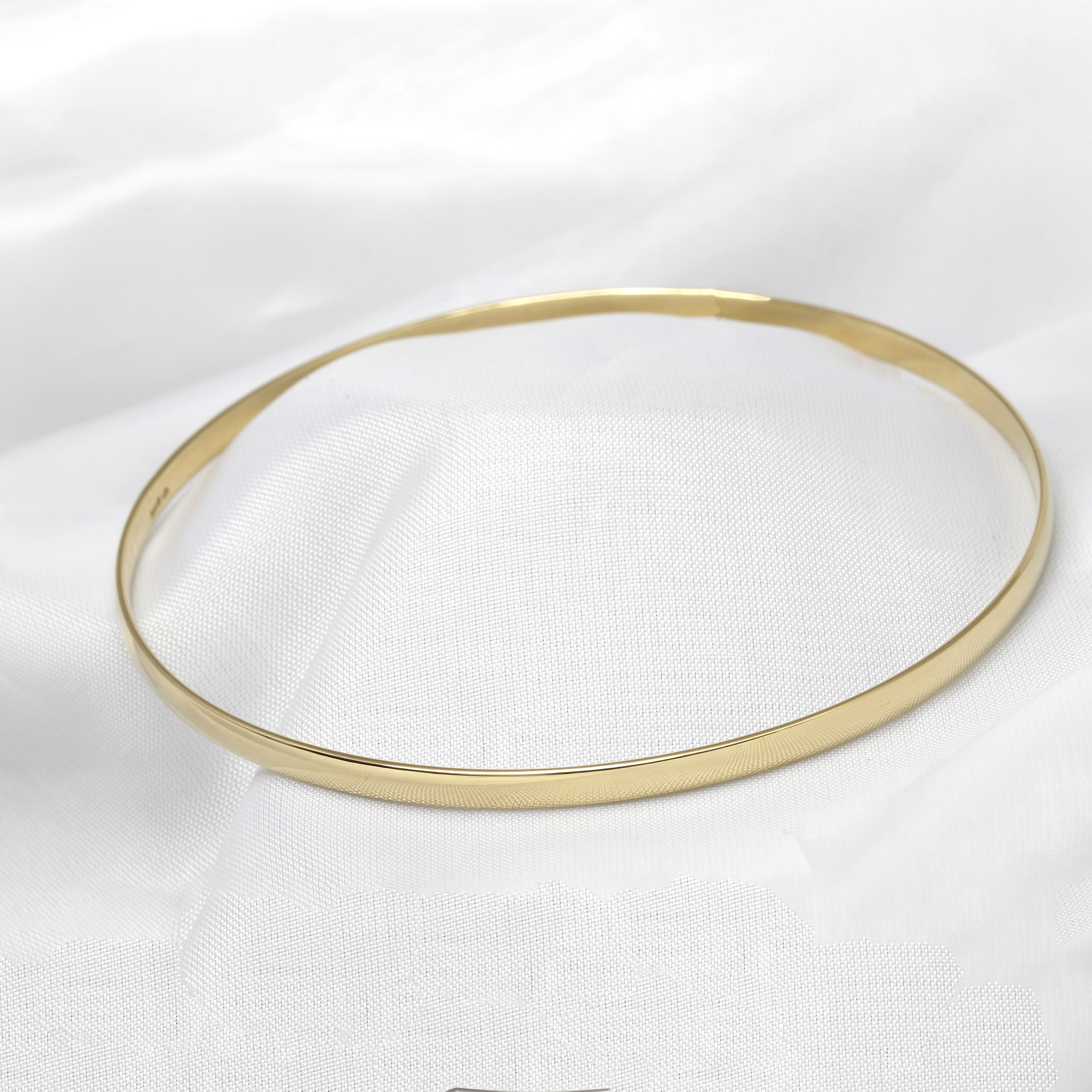 3mm Court Profile Bangle in 9ct Yellow Gold