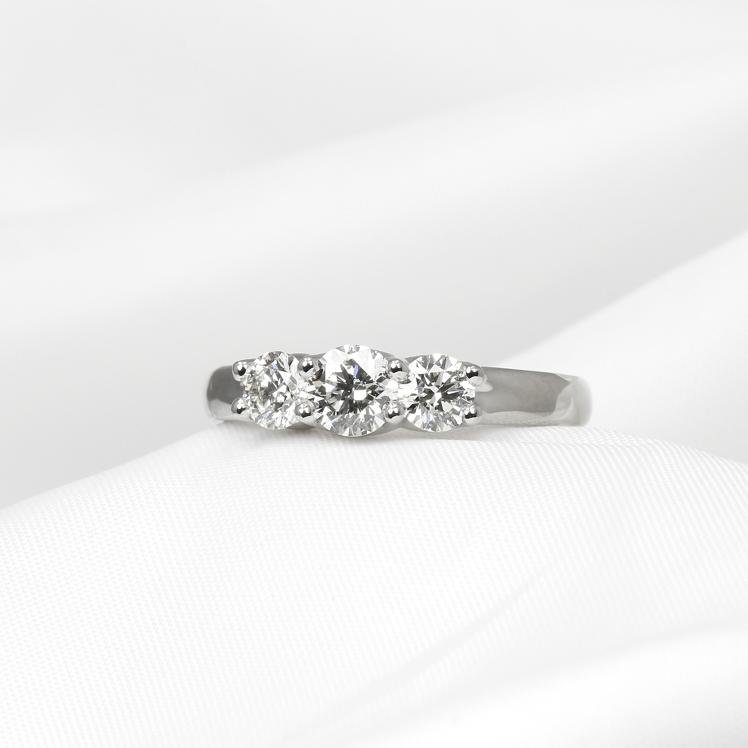 Diamond Three Stone Ring in Platinum