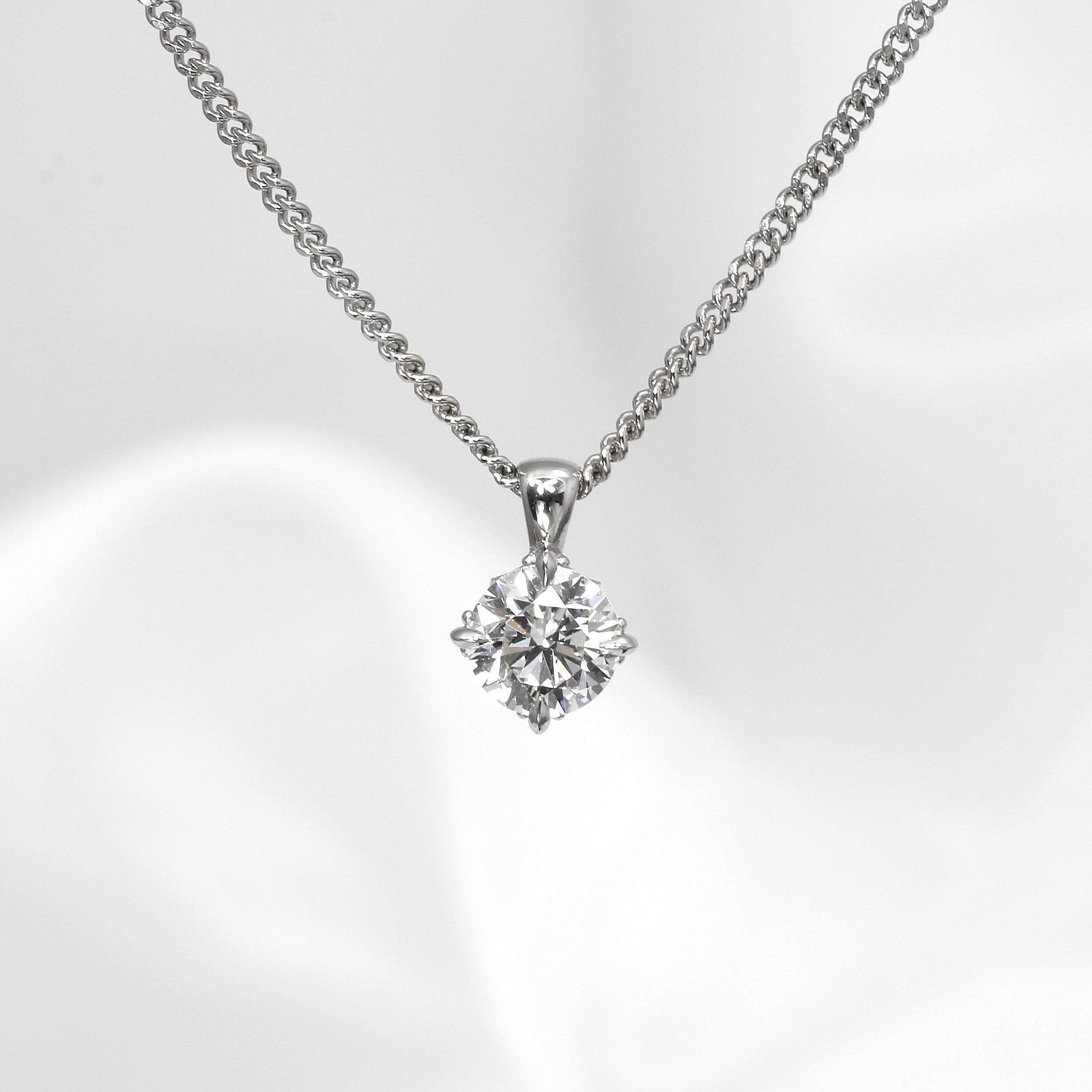 Canadamark™ Diamond Solitaire Pendant in 18ct White Gold