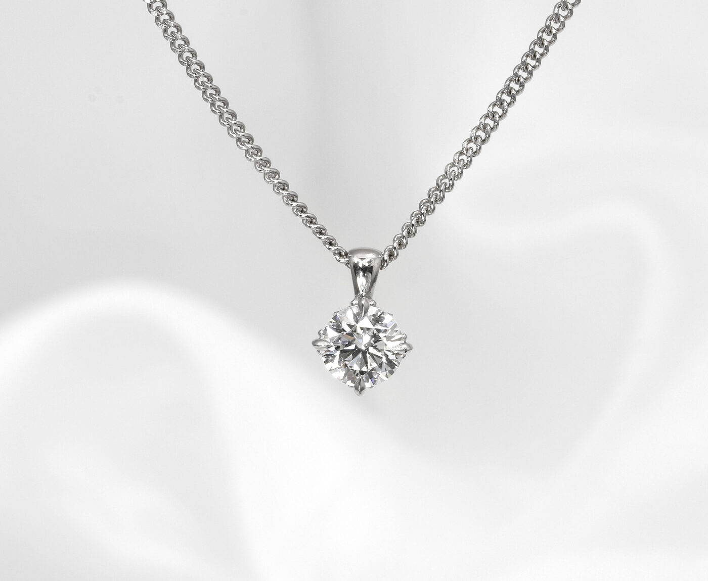 Canadamark™ Diamond Solitaire Pendant in 18ct White Gold