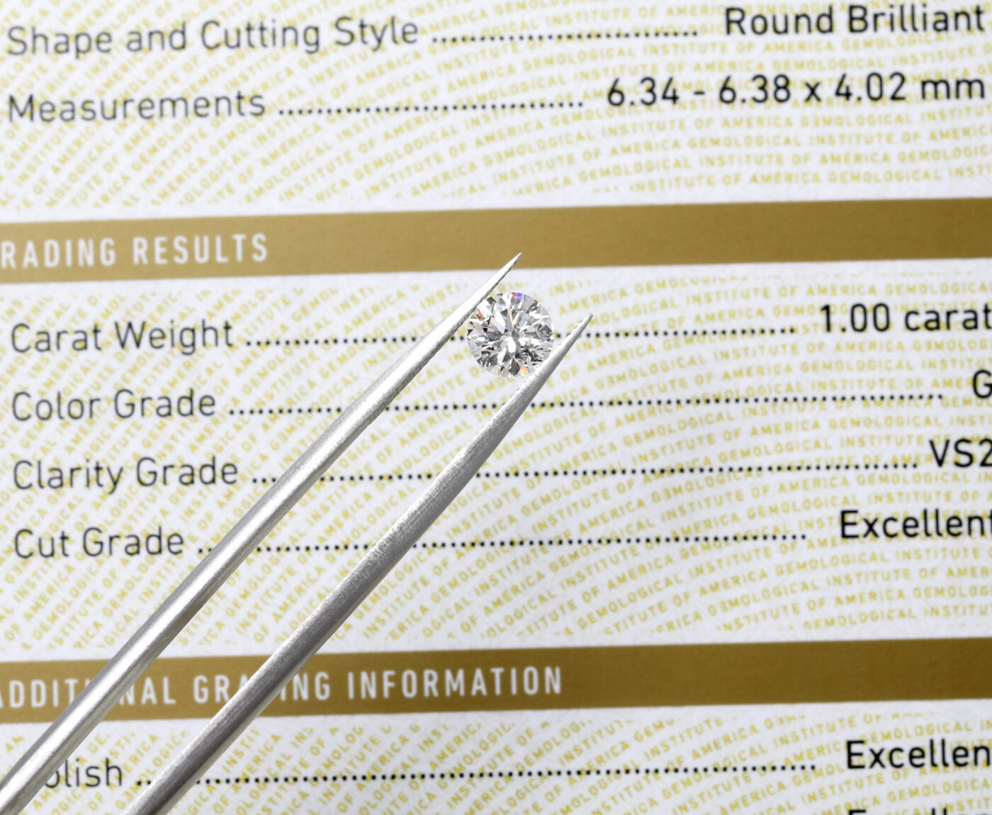 GIA Diamond and Certificate 