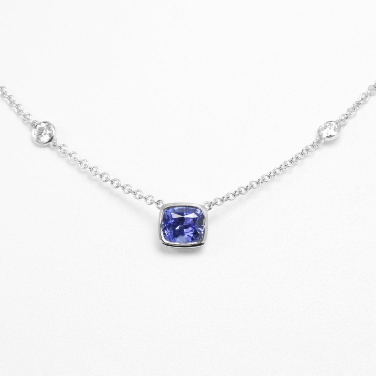 August 2023 - Sapphire and Diamonds, in White Gold