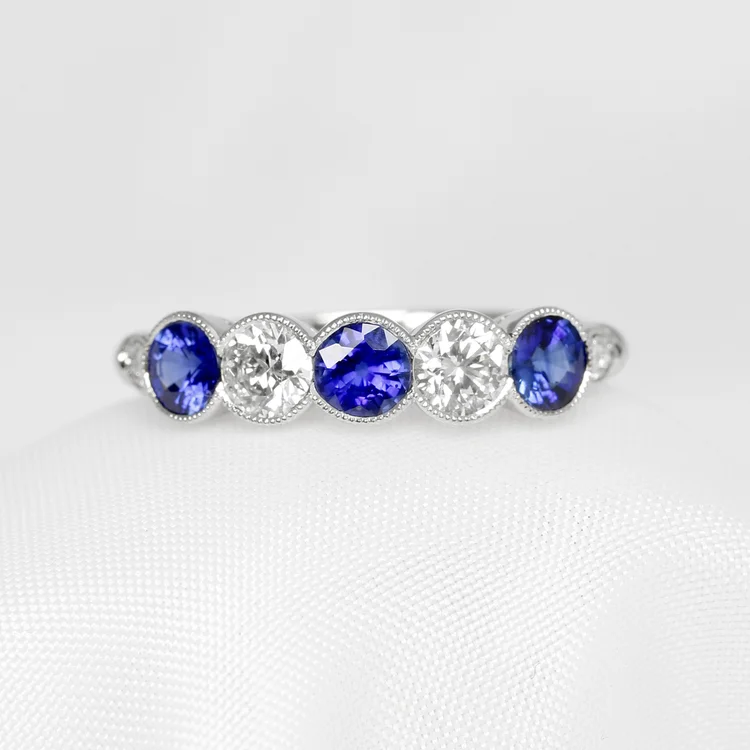 August 2023 - Sapphires and Diamonds in Platinum