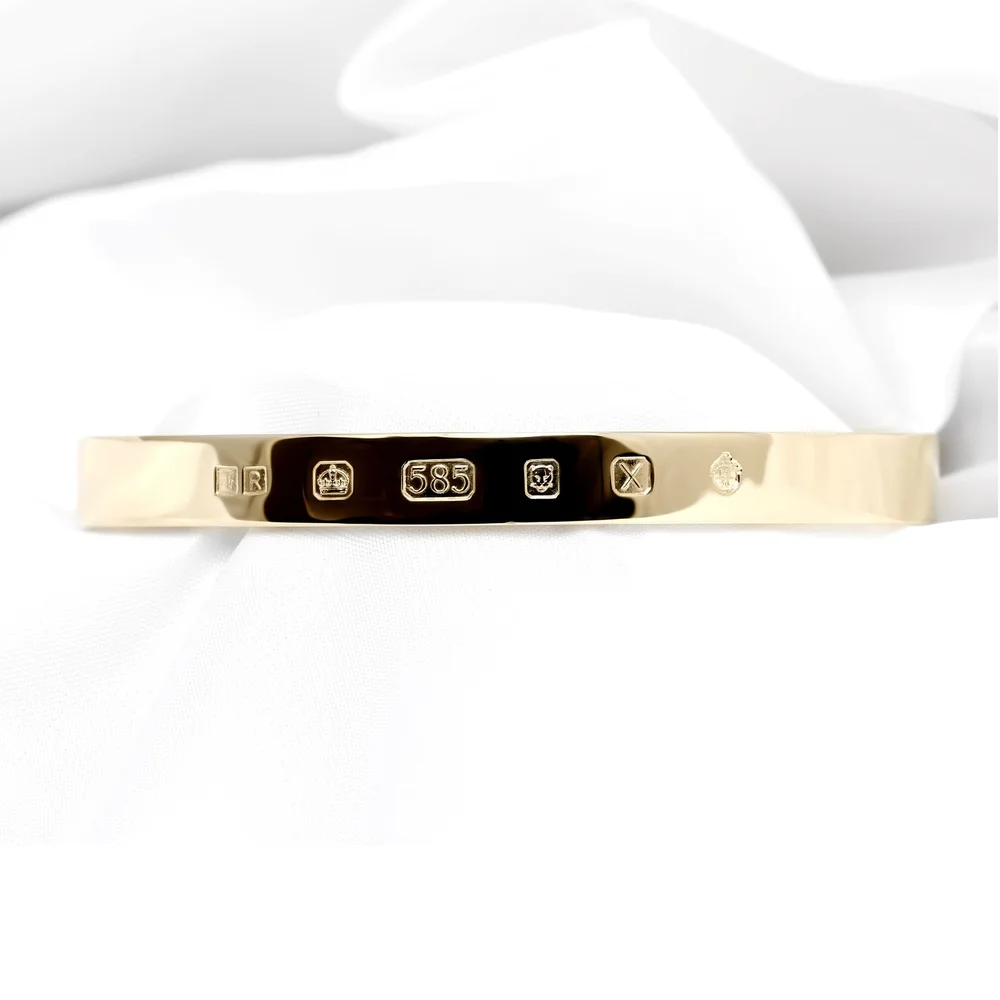 December 2022 - Handmade Yellow Gold Bangle with Feature Hallmark