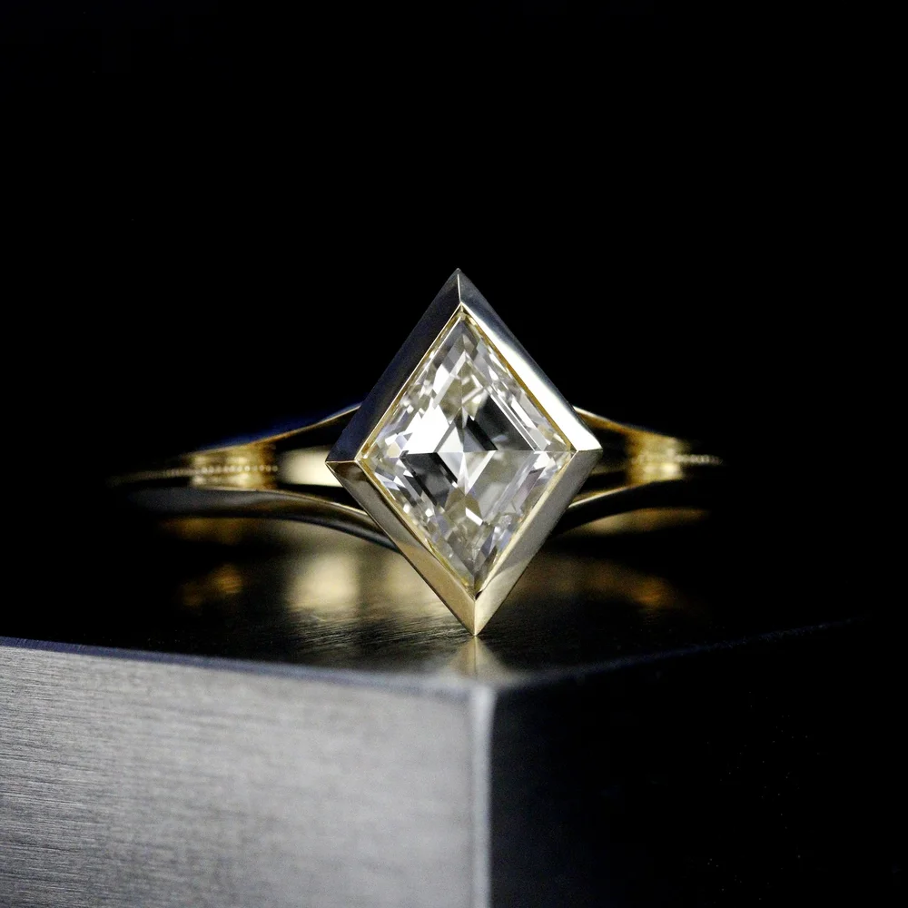 December 2023 - Lozenge Shape Diamond in Yellow Gold