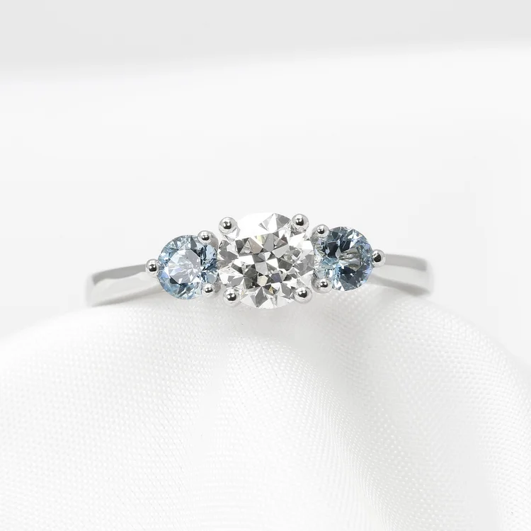 February 2024 - Diamond & Aquamarine in Platinum