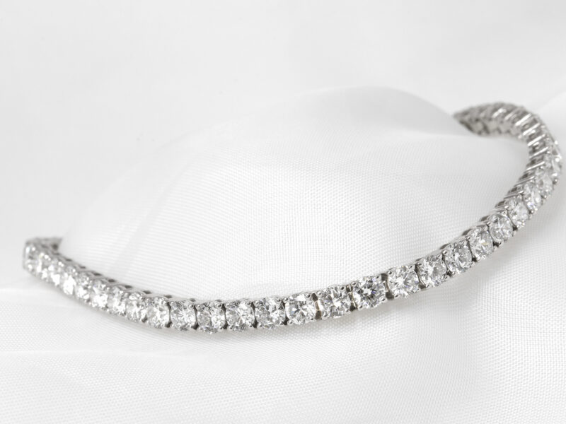 8.02ct Laboratory Created Diamond Line Bracelet in White Gold