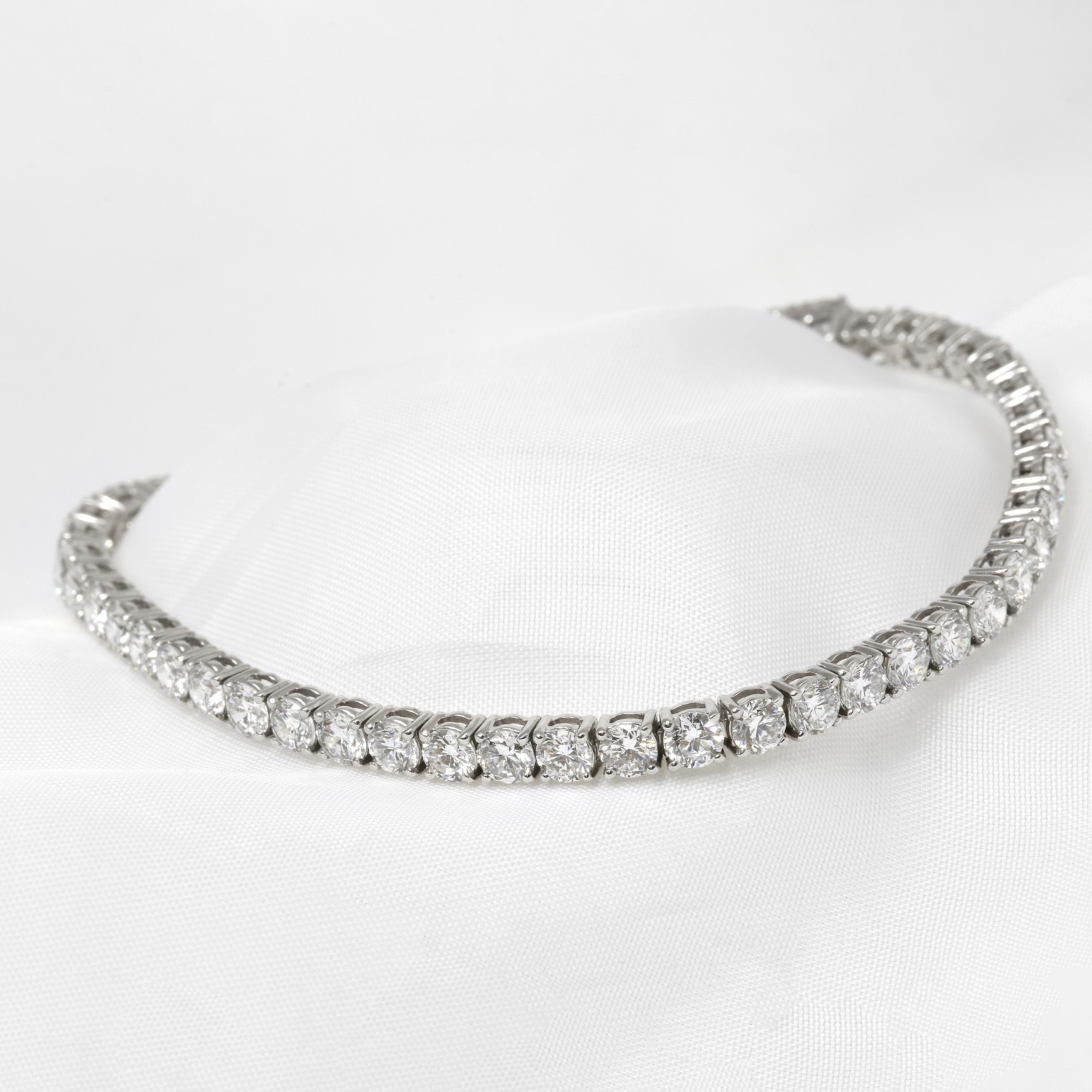 8.02ct Laboratory Created Diamond Line Bracelet in White Gold