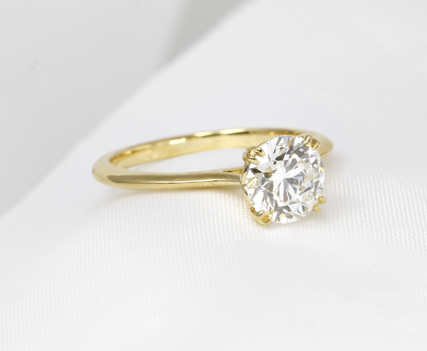 1.50ct Laboratory Created Diamond Solitaire Ring in 18ct Yellow Gold