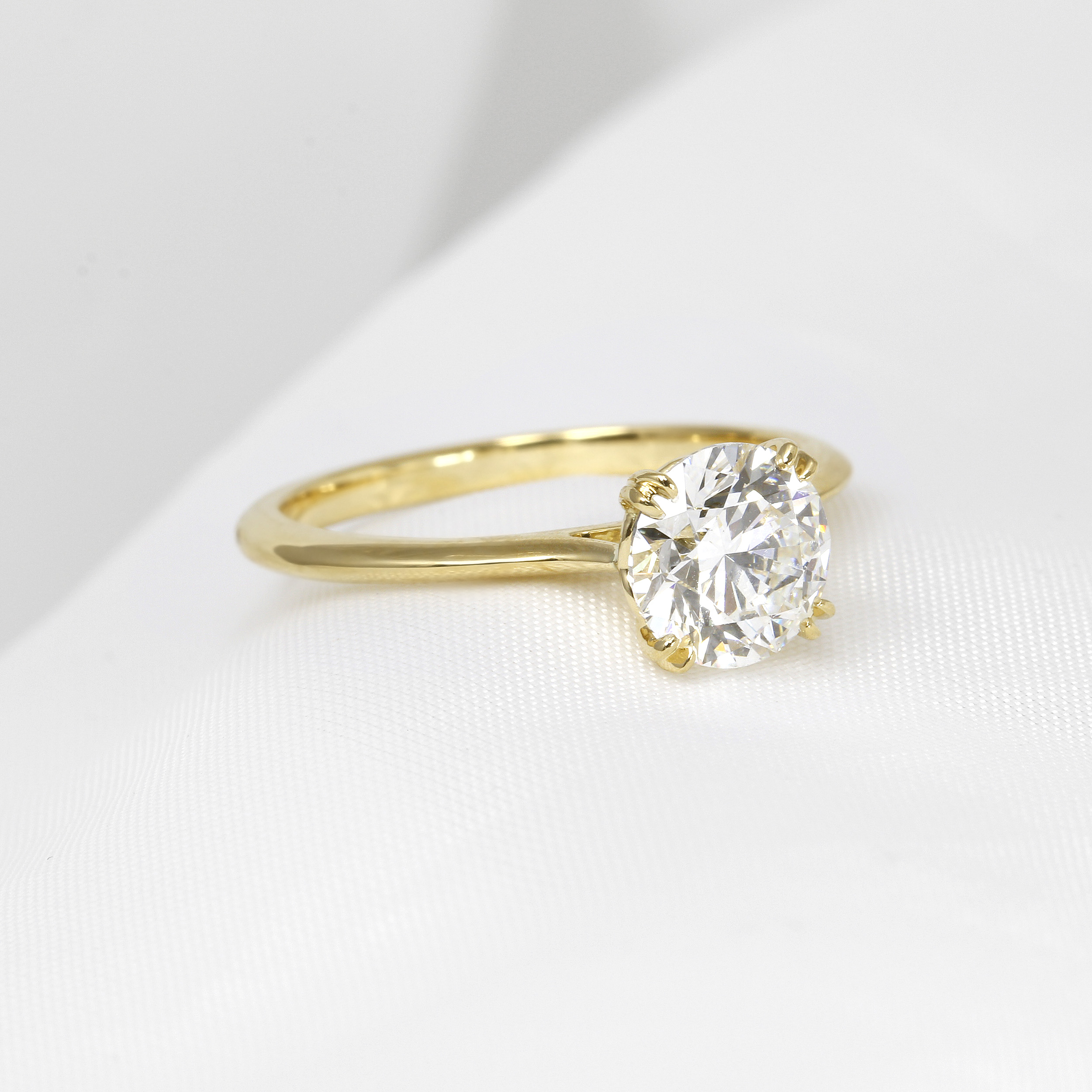 1.50ct Laboratory Created Diamond Solitaire Ring in 18ct Yellow Gold