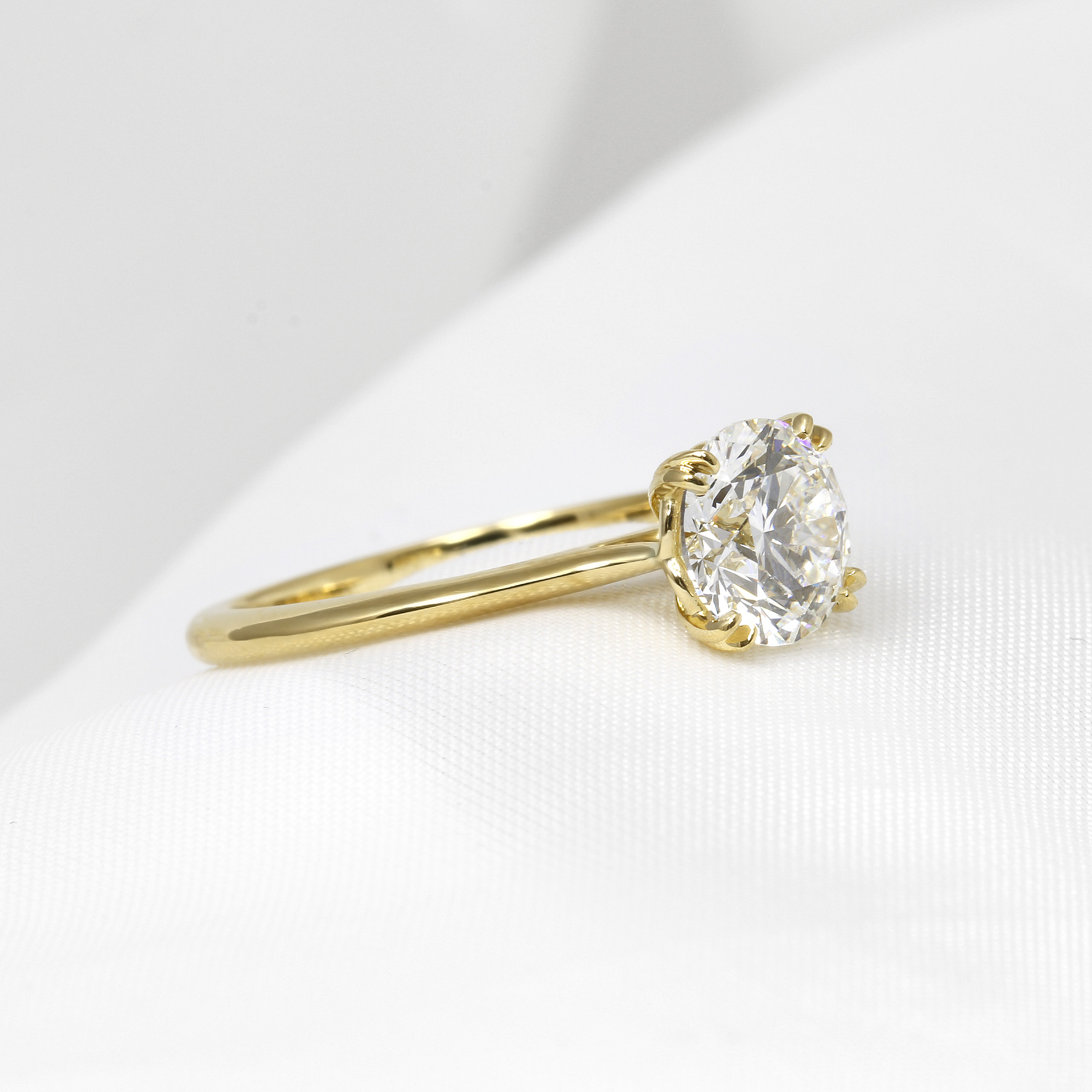 1.50ct Laboratory Created Diamond Solitaire Ring in 18ct Yellow Gold
